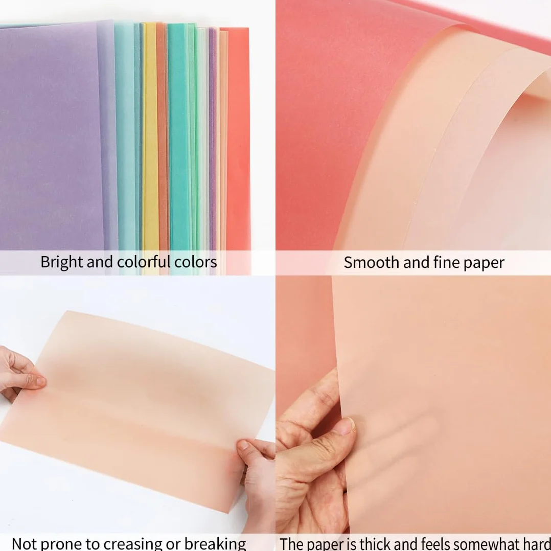 Papier Vitrail Couleur A4 20 Couleurs Transparent Loisir Creatif