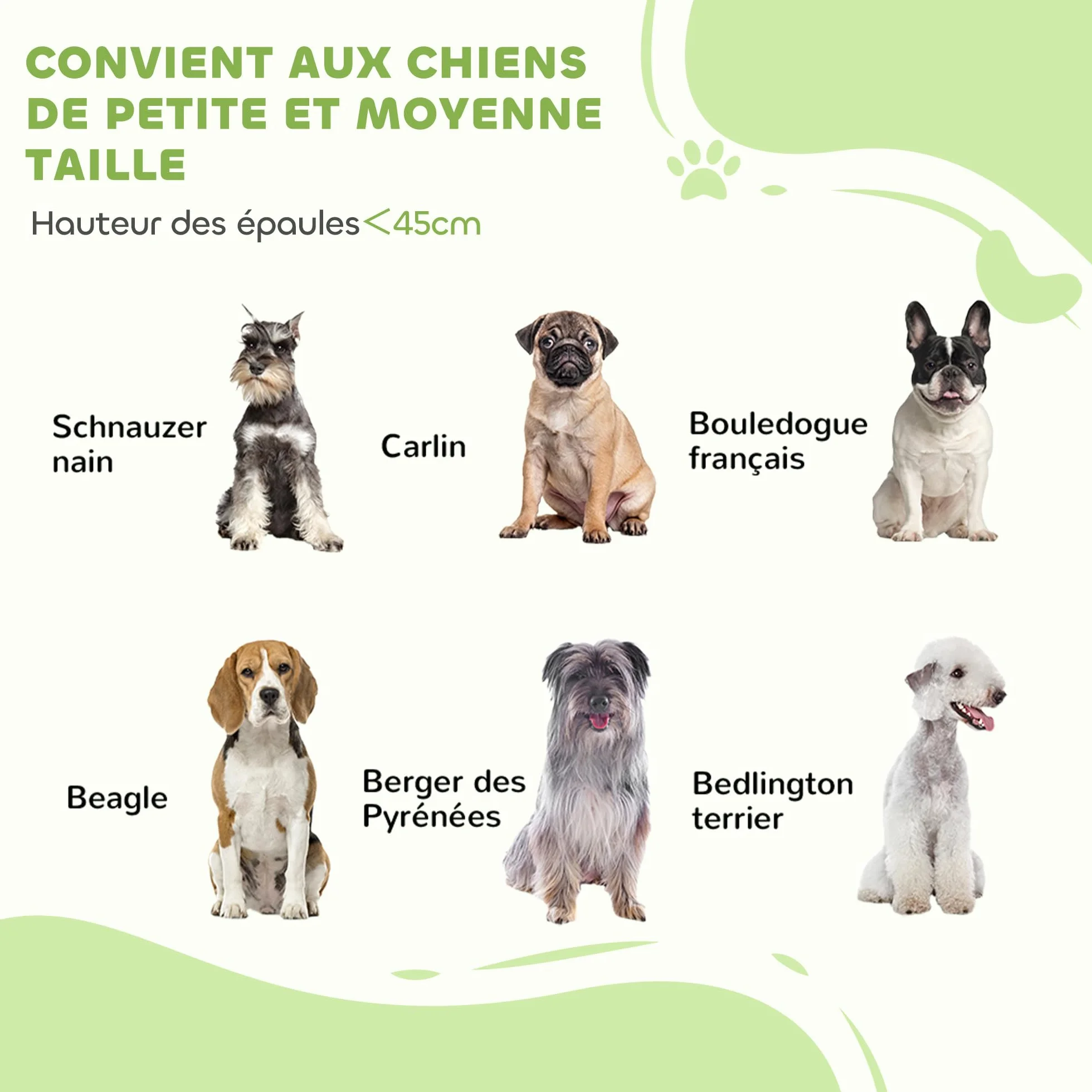 PawHut Barrière de Sécurité pour Chien Modulable Pliable 4 Panneaux Bois Naturel 206 x 35,5 x 76 cm