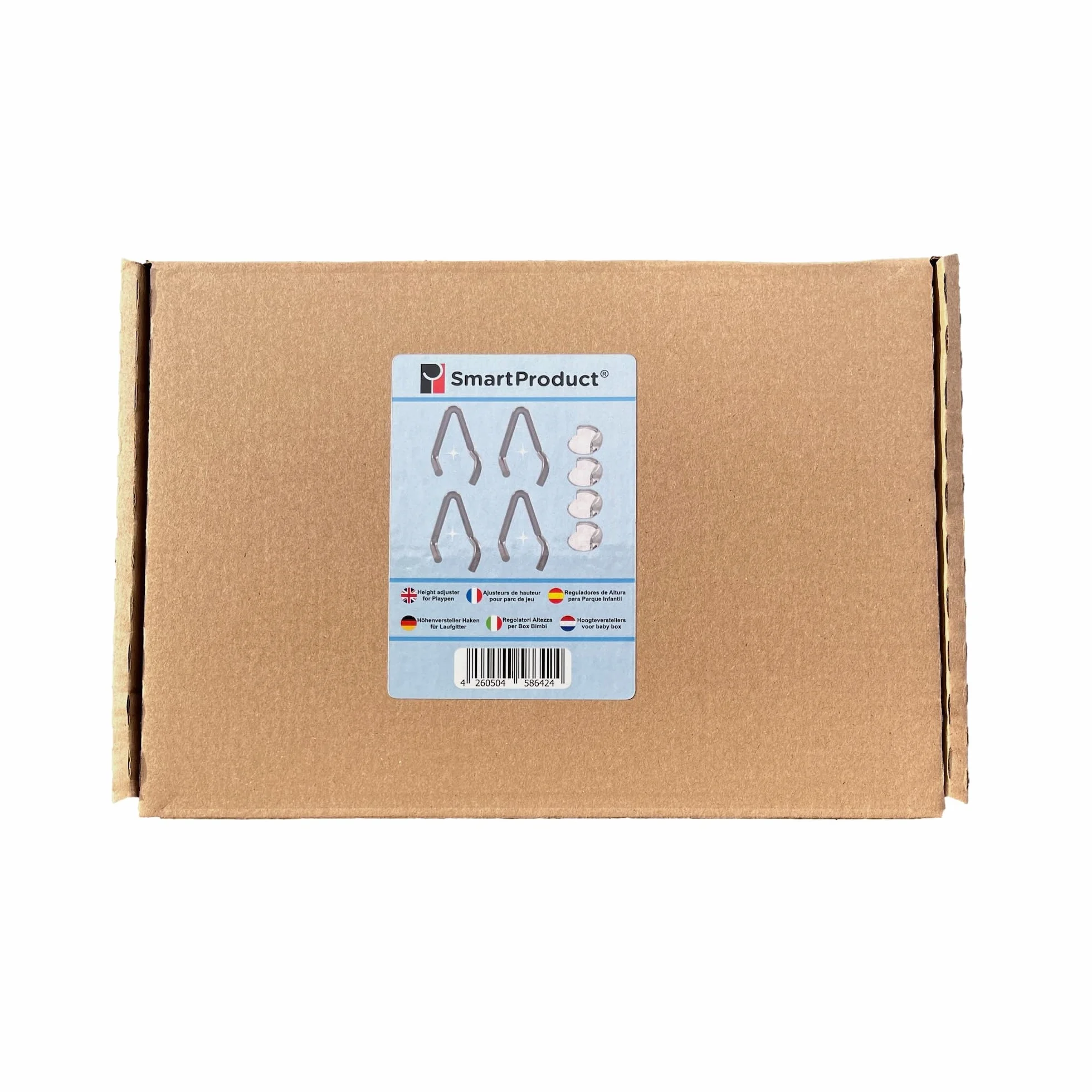 Ajusteurs de hauteur pour parc de jeu bébé, pack de 4 rehausseur en acier galvanisé, protections d'angle pour meuble transparentes PVC
