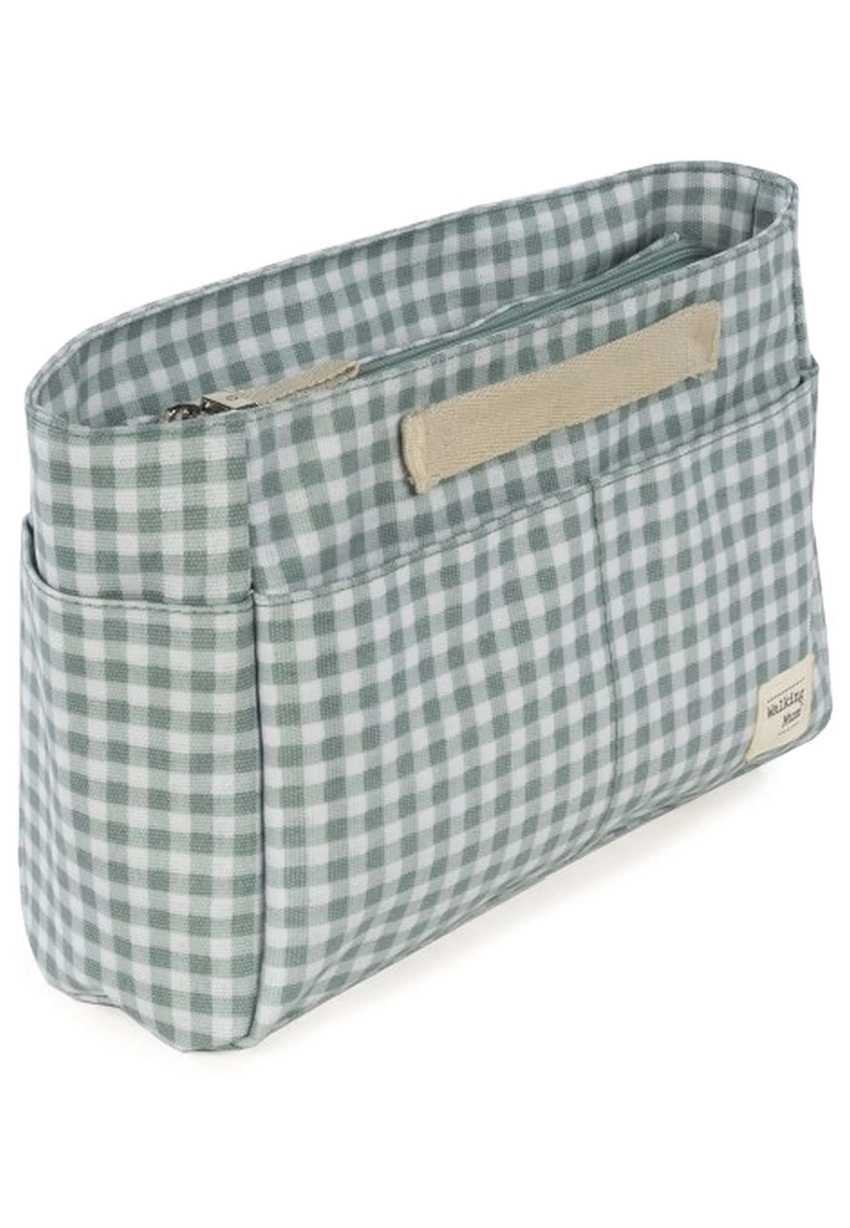 Trousse de toilette bébé I Love Vichy vert 26 cm