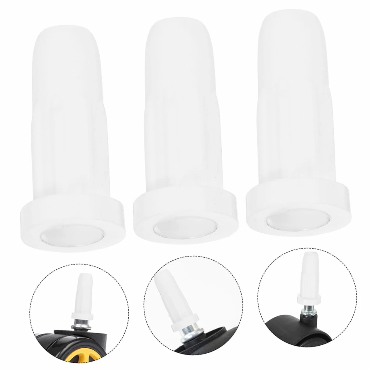 Protections de roulettes pour meubles Lot de 40 pièces en plastique solide, butées silencieuses compatibles lits bébé et rangements