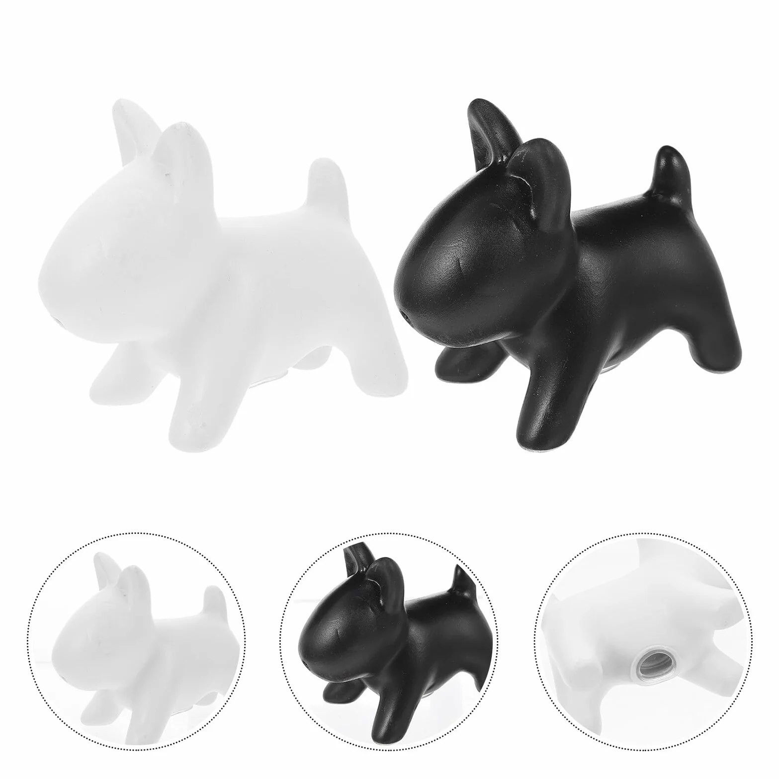 Salières et Poivrières en Céramique Forme Chien Blanc pour Rangement Épices Cuisine