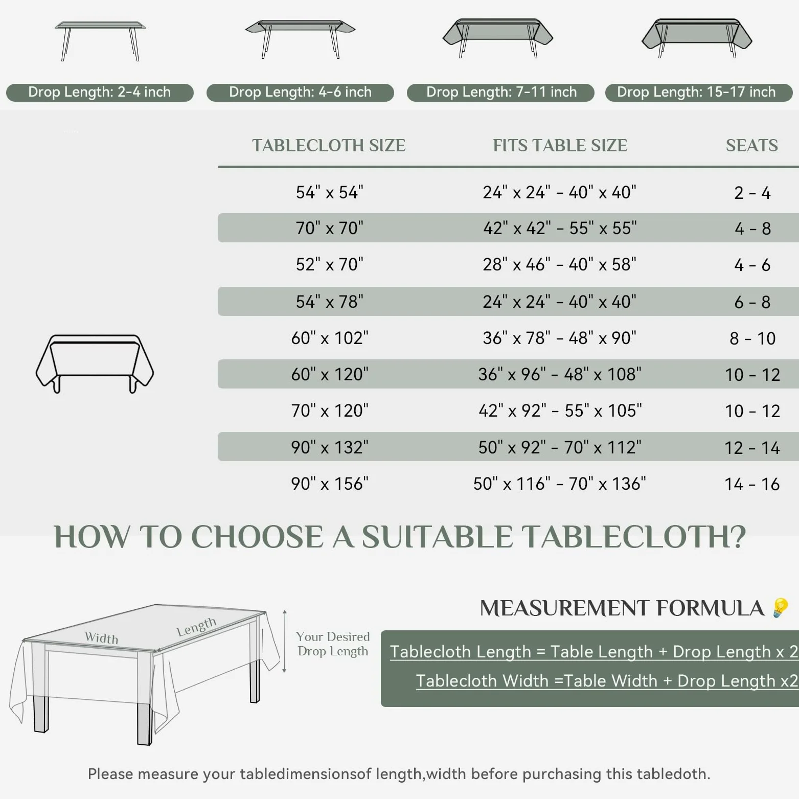 Softalker Nappe rectangulaire imperméable et résistante aux taches en tissu infroissable lavable en polyester 210 g/m² pour salle à manger, fête, buffet, mariage (228,6 x 396,2 cm, bleu clair)