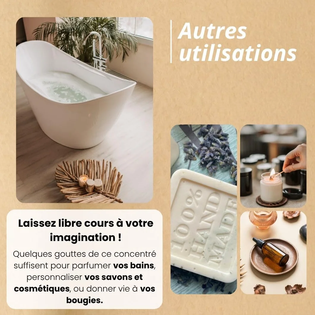 KIKAO Parfum Concentré Multi-Usages 10ml Fleur de monoï Diffuseur Électrique Bain Cosmétique DIY