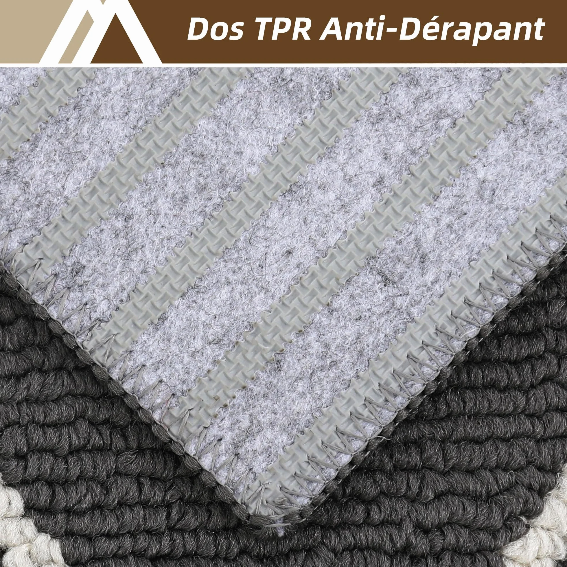 Tapis de Cuisine Antidérapant 60 x 120 cm Devant Evier Gris