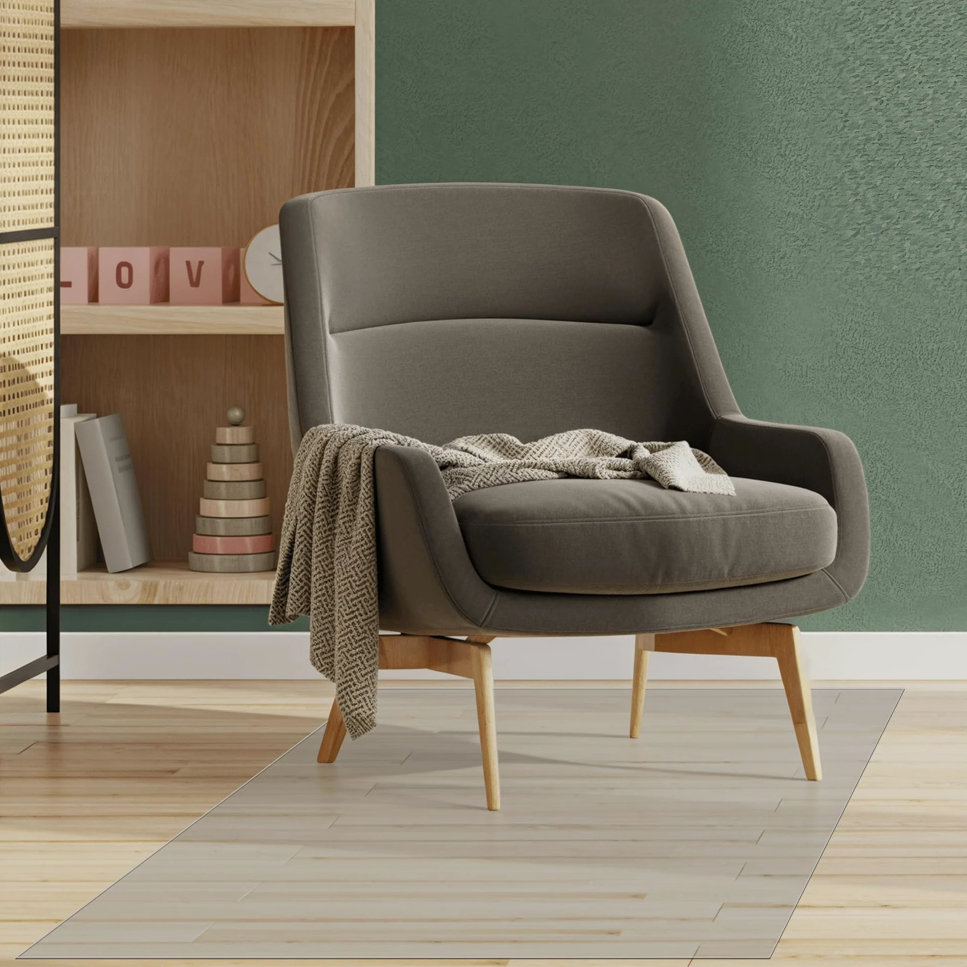 Tapis de Sol Transparent 95 x 160 cm Antidérapant Épaisseur Résistant et Incassable PVC Mat Résistant à La Chaleur Durable pour Chaise de Bureau, Sols Durs Parquet, Couleur Transparente
