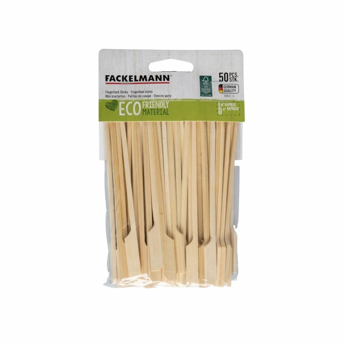 Fackelmann Lot de 50 Pics à Brochettes en Bambou 15 cm