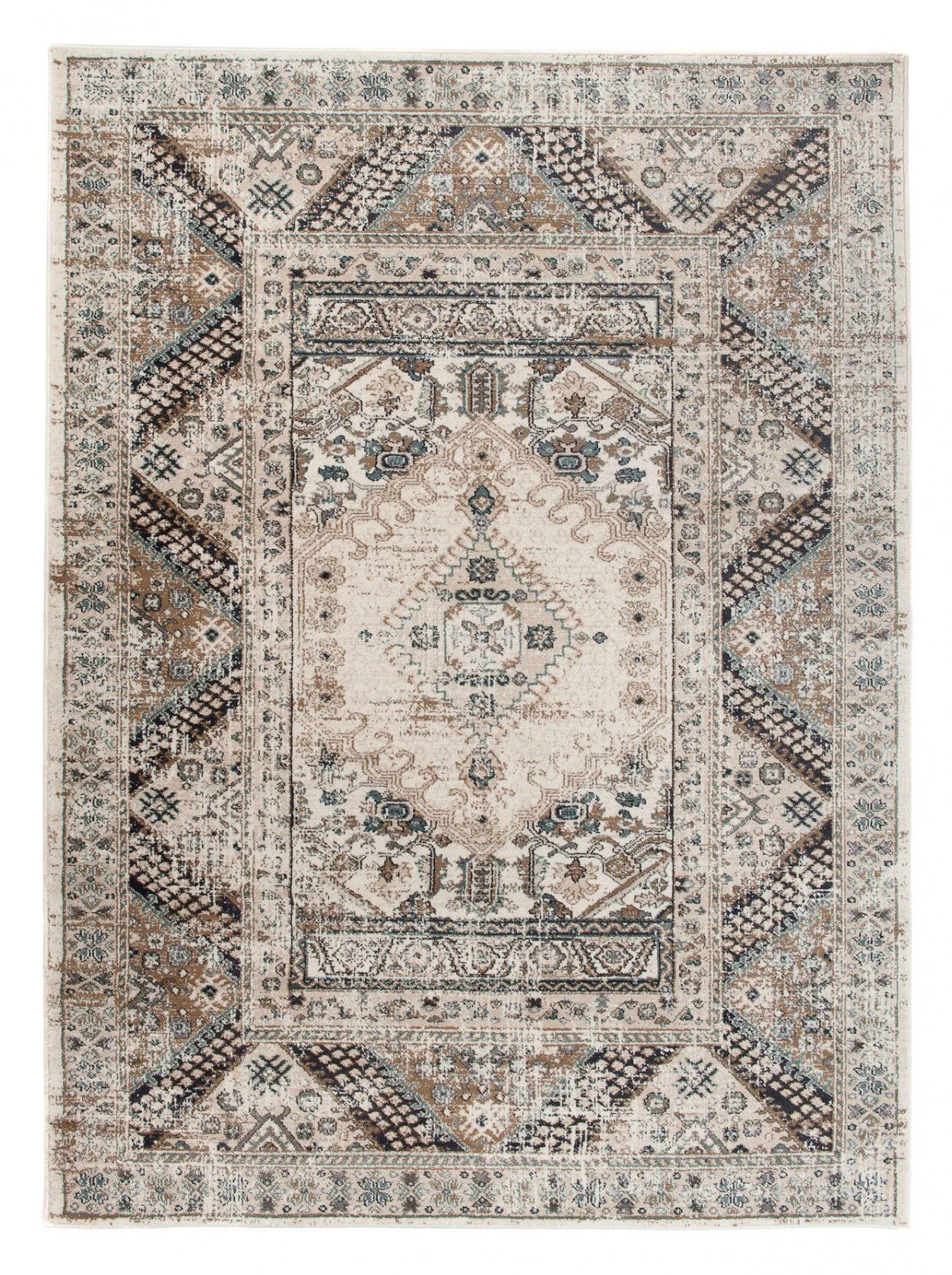 Carpeto Grand Tapis Couloir 250x350cm Crème Classique Doux Chauffage au Sol | Tapis pour Entrée Cuisine Bureau Salon Chambre Salle à Manger Beige Facile D'entretien Résistant aux Détergents Poils Courts
