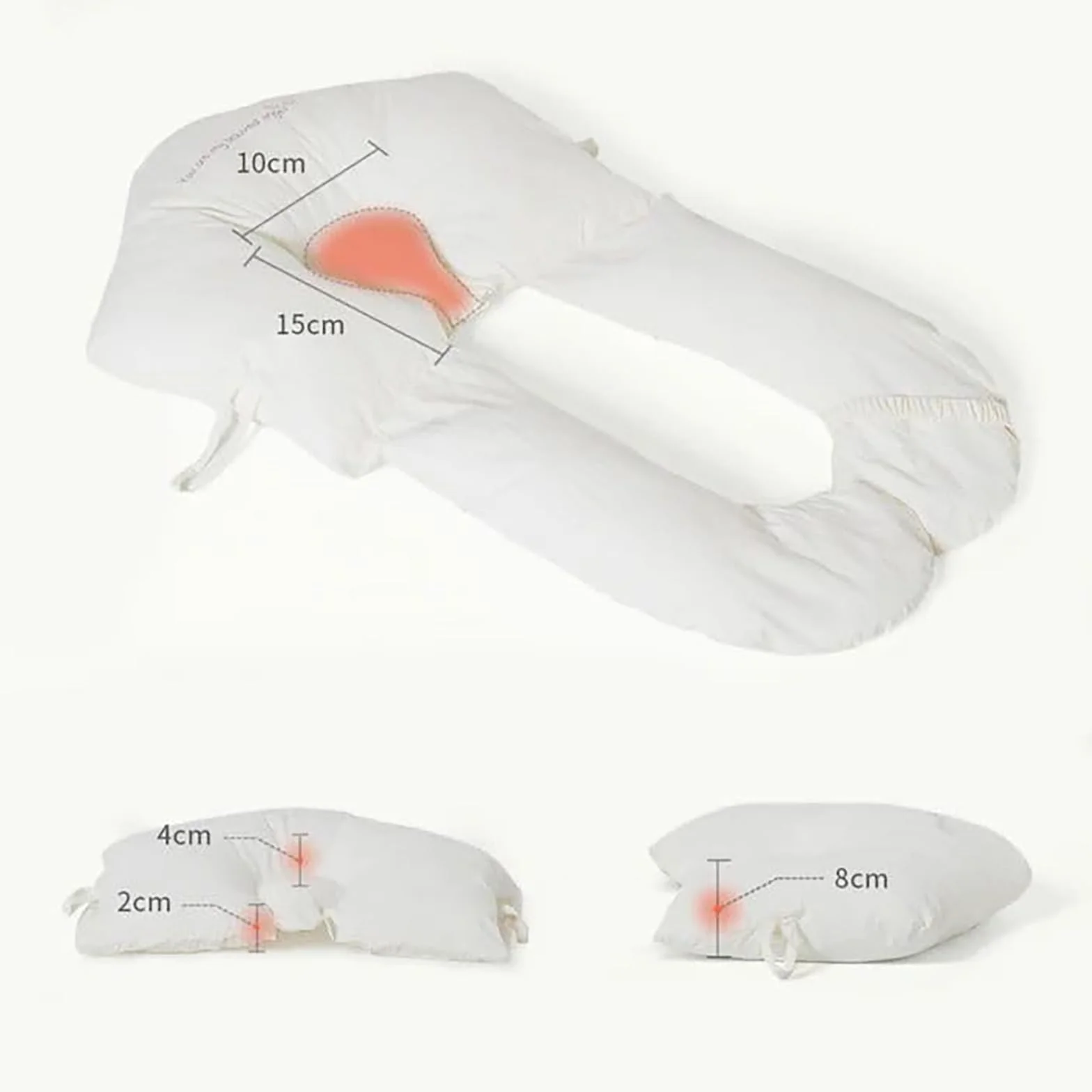 Dreamo Coussin Bébé Ultra-Doux Oreiller Façonnant Tête Bébé Soutien Arrière Corps Entier U Appuie