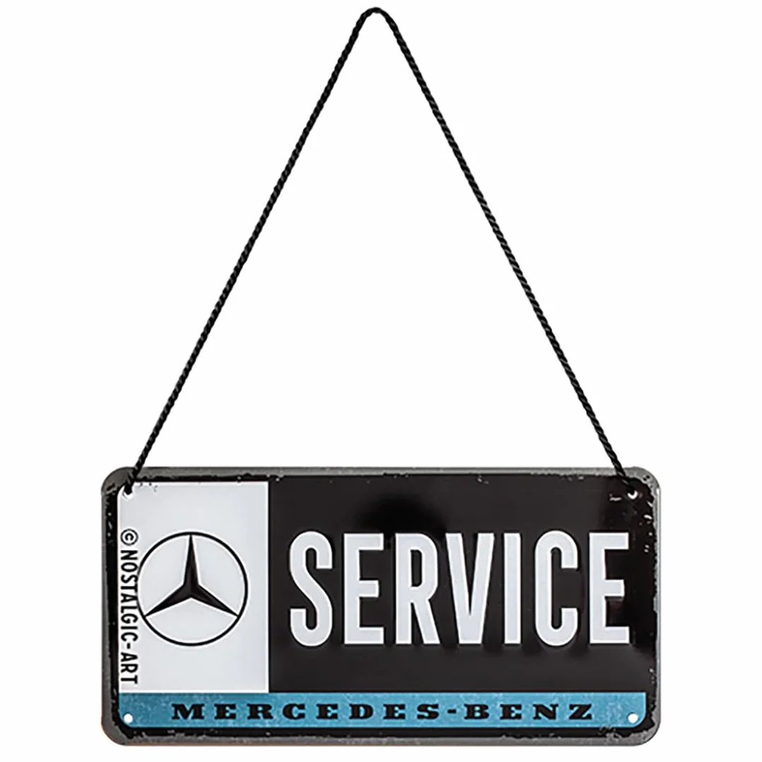 Mercedes-Benz Service Plaque à suspendre métal 10 x 20 cm Déco design retro