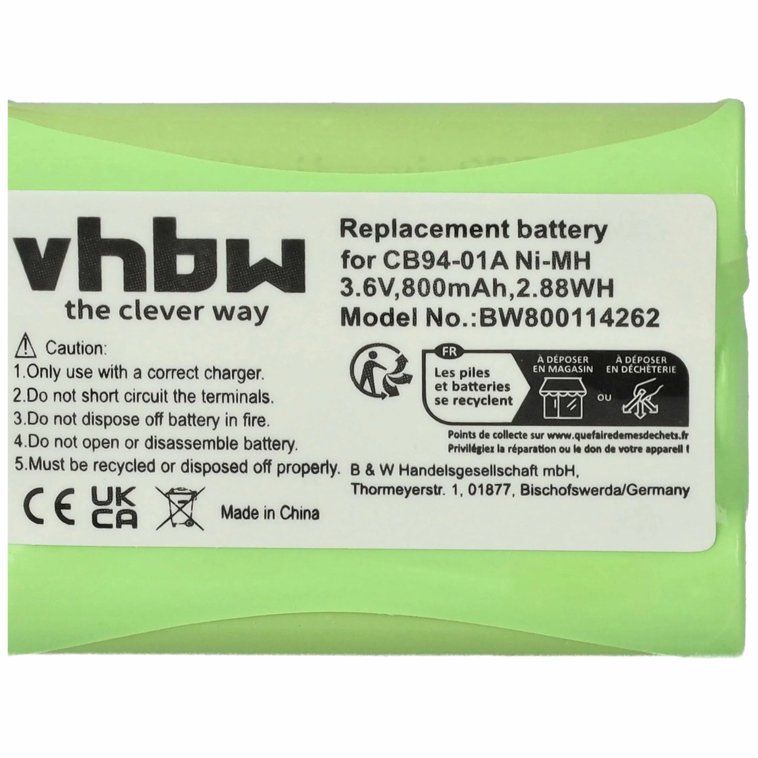 vhbw Batterie Compatible Motorola MBP853PU Moniteur bébé Babyphone 800mAh 3,6V NiMH