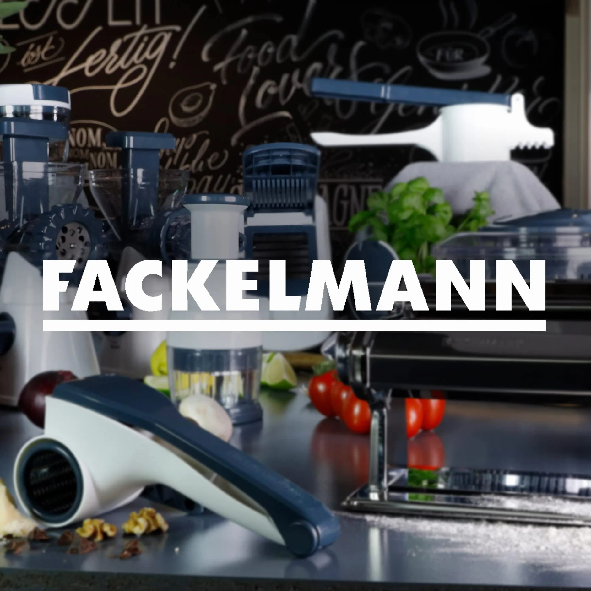 Fackelmann Coupe frite Manuel Plastique Blanc Bleu 11,5 x 10 x 16 cm