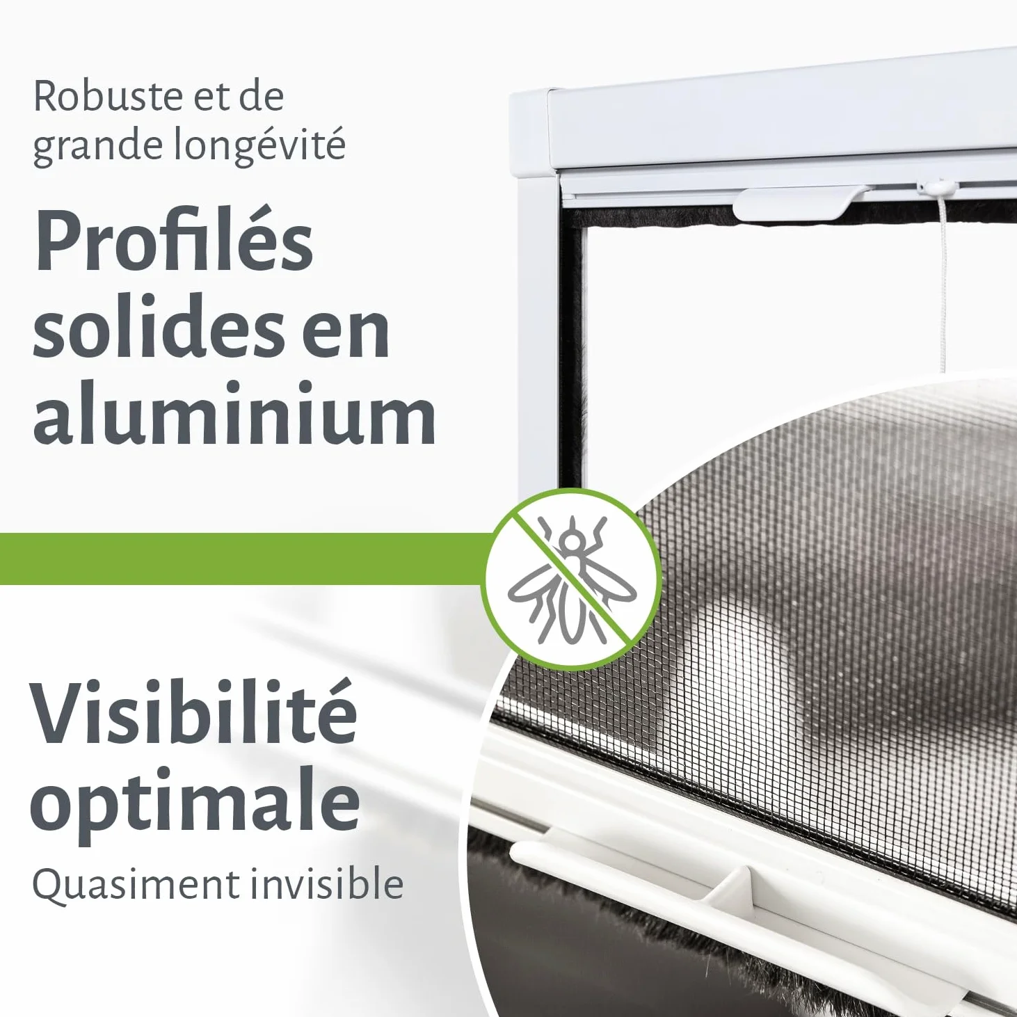 empasa moustiquaire fenêtre enroulable SMART, blanc, marron ou anthracite | Protection contre les insectes volet roulant Store, à monter soi-même, Couleur : blanc, Taille:70 x 130 cm