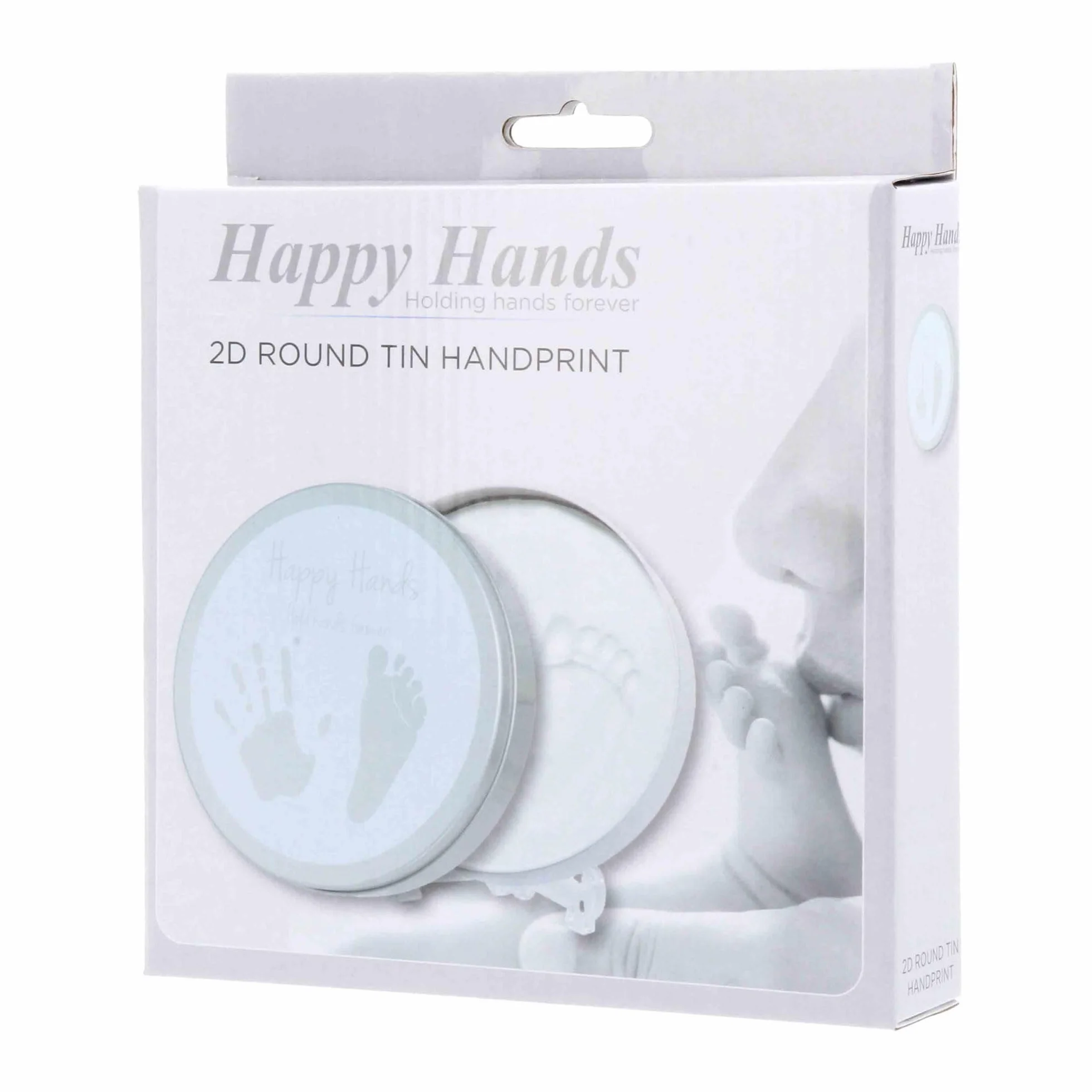 Dooky Happy Hands 2D Set empreinte main bébé souvenir boîte aluminium pâte à modeler