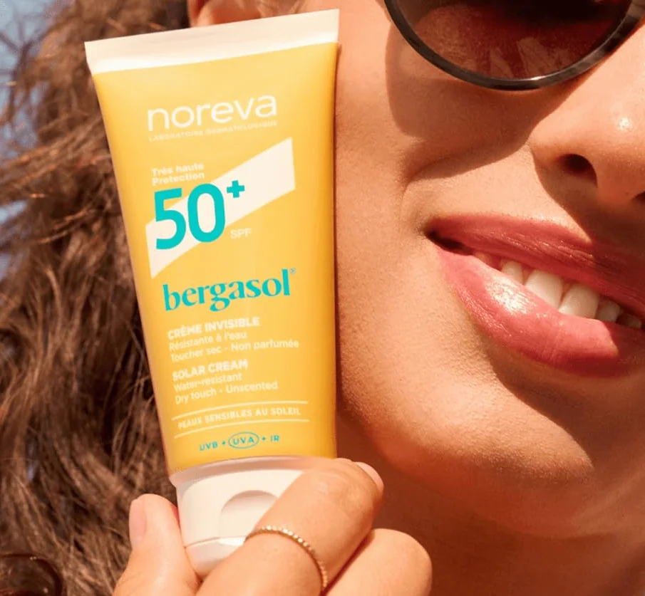 Noreva Bergasol Crème Invisible SPF50+ Haute Protection UVA UVB Infrarouges Lumière Bleue 50ml