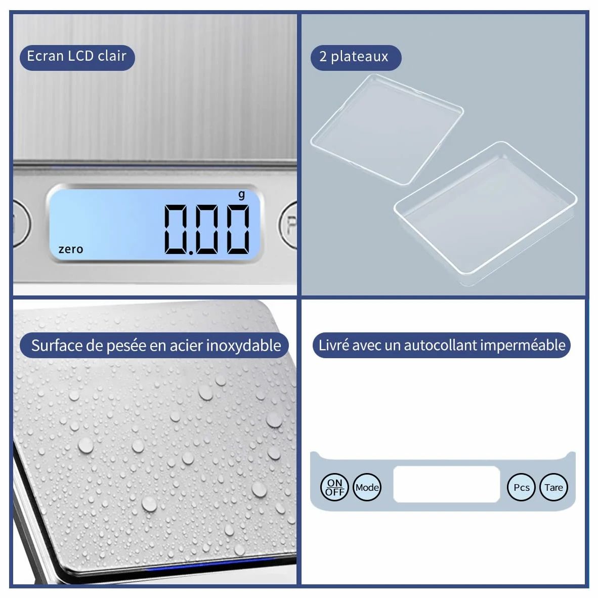 Balance de cuisine améliorée avec une capacité de pesée maximale de 1kg/0.01g,Petite Mini Balance Milligramme, pour Bijoux, Matières Médicinales, Poudre,Cuisine Alimentaire, Grains de Café