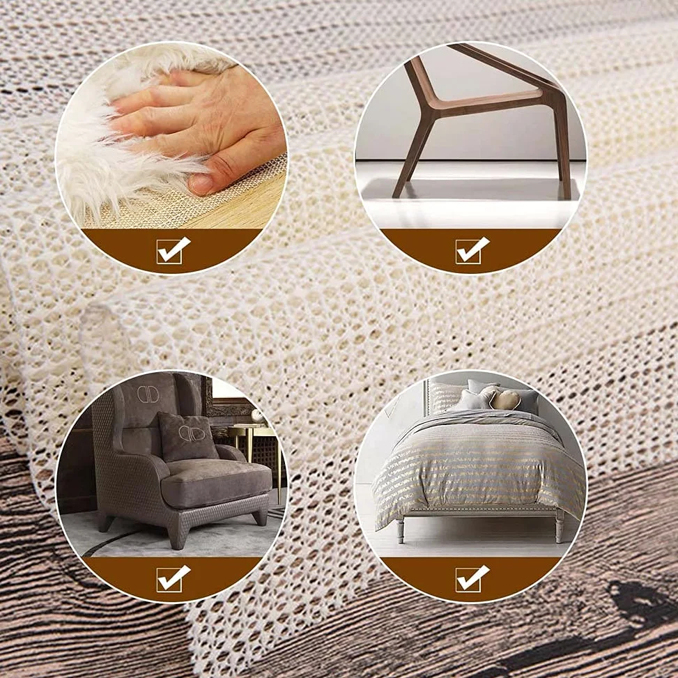 Sous-couche antidérapante pour tapis en PVC épais et antidérapant pour faire des coins plats, lavable
