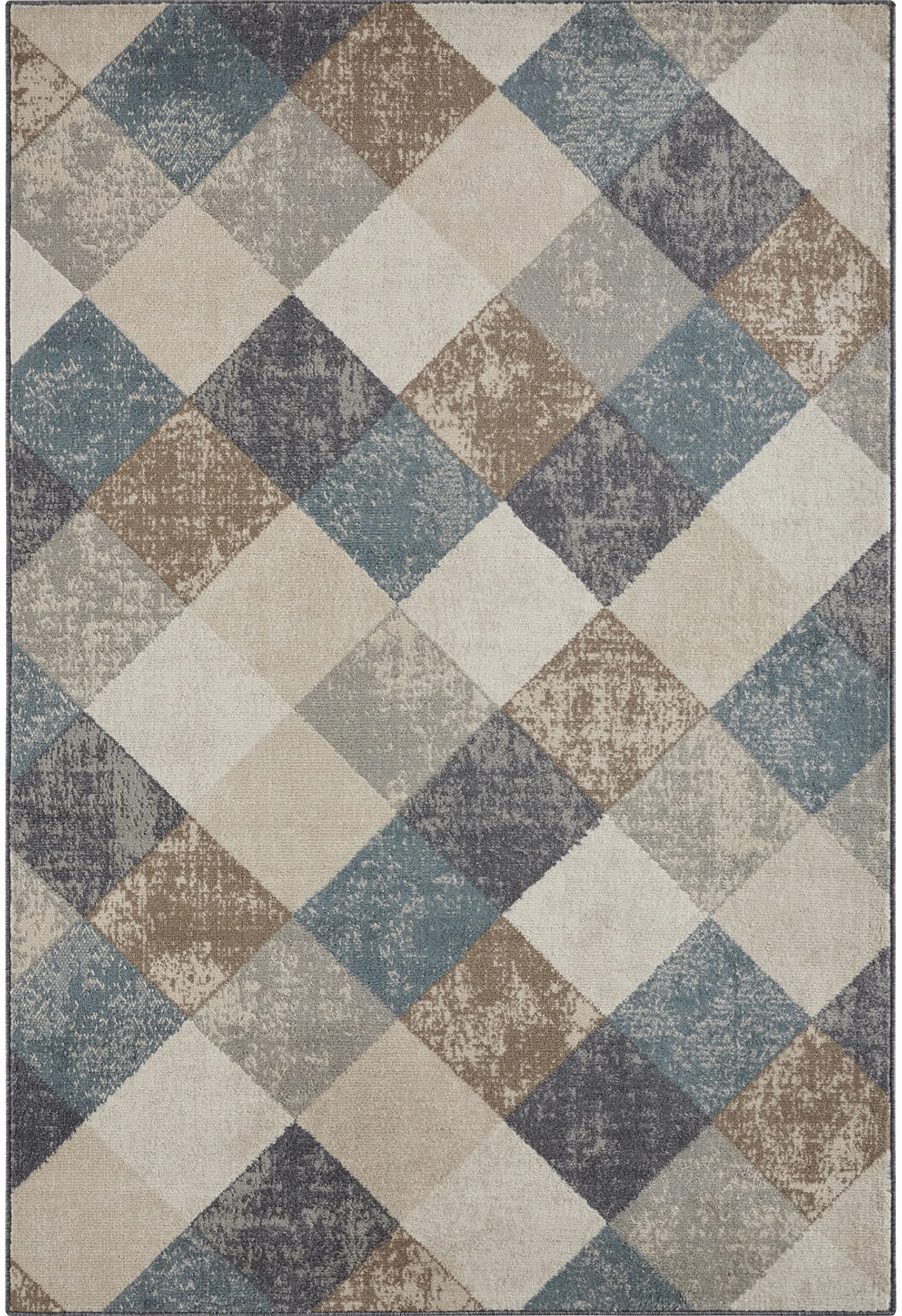 Hanse Home Bakke Tapis Design de Salon à Poils Courts Moderne, Motif géométrique à Losanges, Tissage Plat pour Salle à Manger, Chambre d'enfant, Chambre d'adolescent, Couloir, Cuisine, crème, 160 x