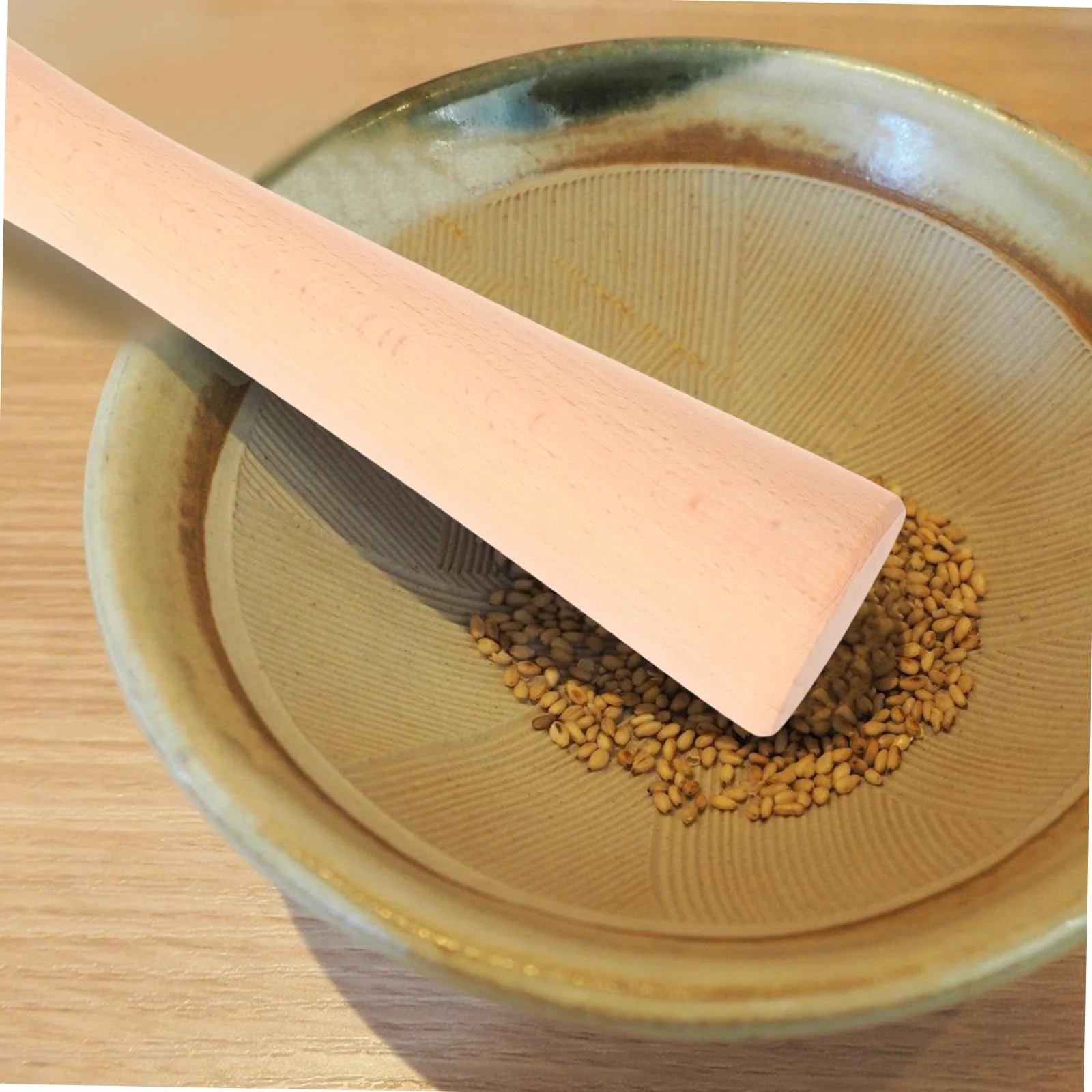 Pilon en bois ergonomique pour choucroute - Presse-herbes durable pour légumes