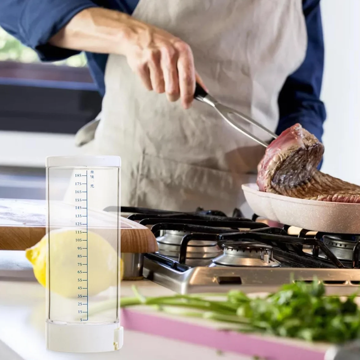 Pot de Contrôle du Sel 0,5g PP Beige Doseur Précis Étanchéité Cuisine