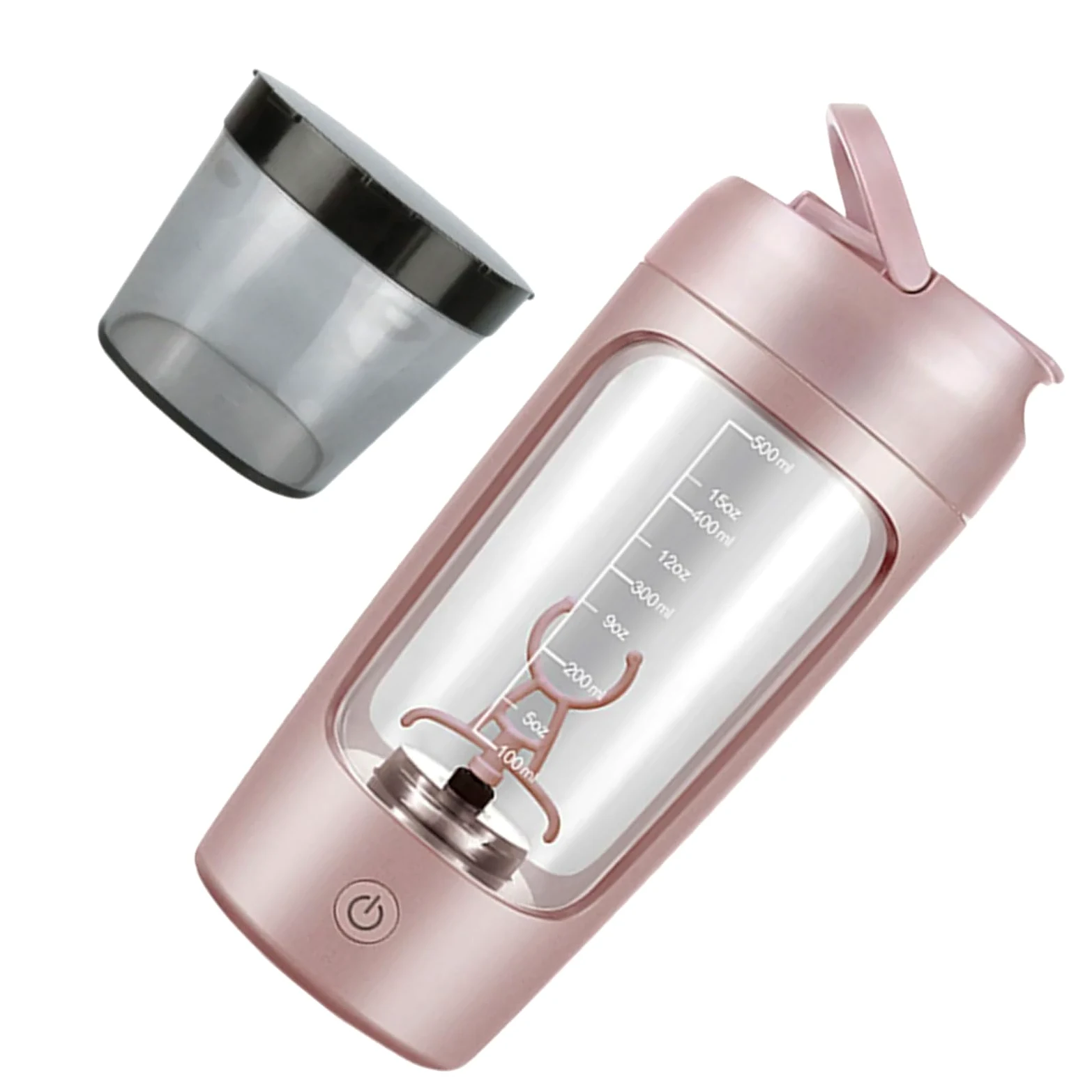 Morain Shaker électrique avec compartiment à poudre 650 ml Shaker Protein Shake rechargeable pour protéines