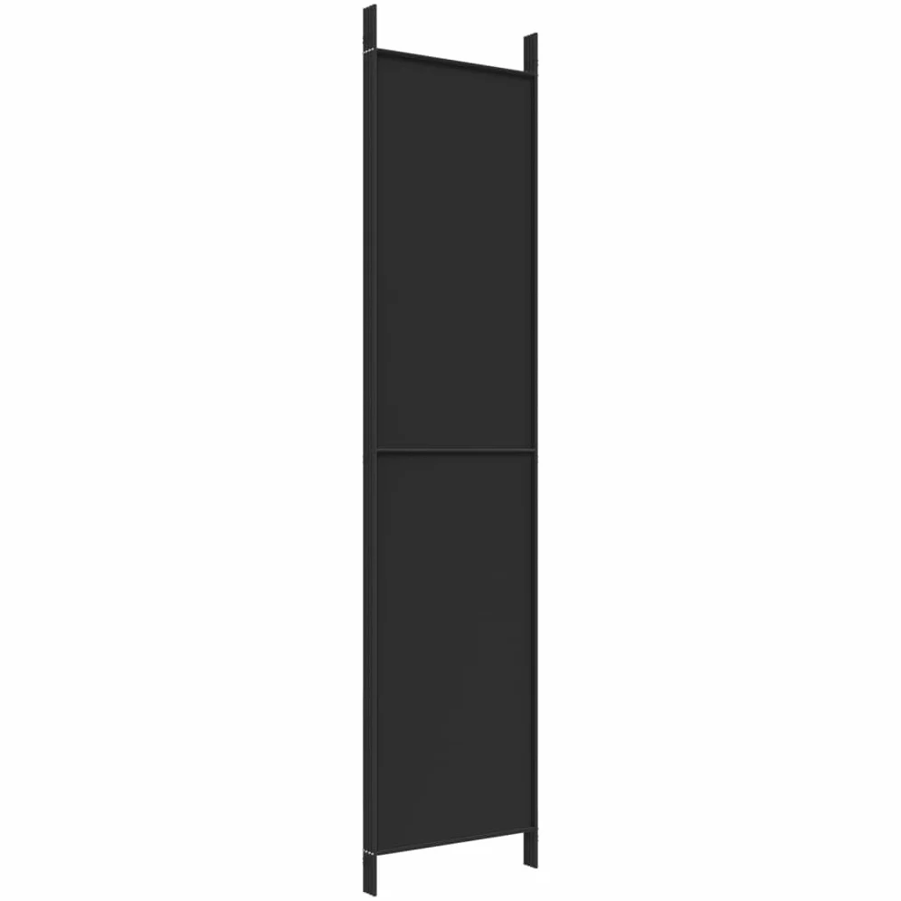vidaXL Cloison de séparation 4 Panneaux Noir 200x220 cm Tissu