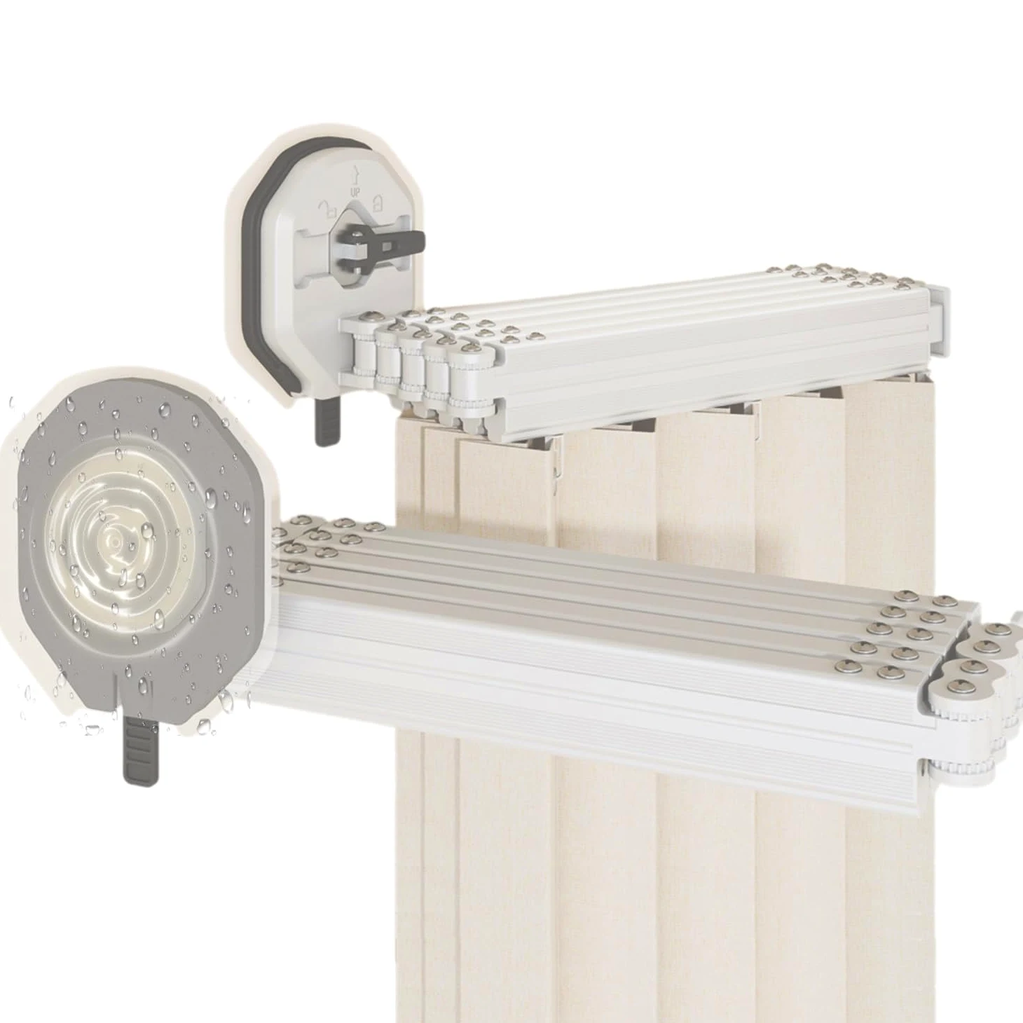 Tringle À Rideau De Douche Pliable, Barre De Douche Extensible, sans Perçage, Tringle Douche Angle Reglable Salle De Bain, Baignoire, Magasin De Vêtements, Vestiaires(70cm)