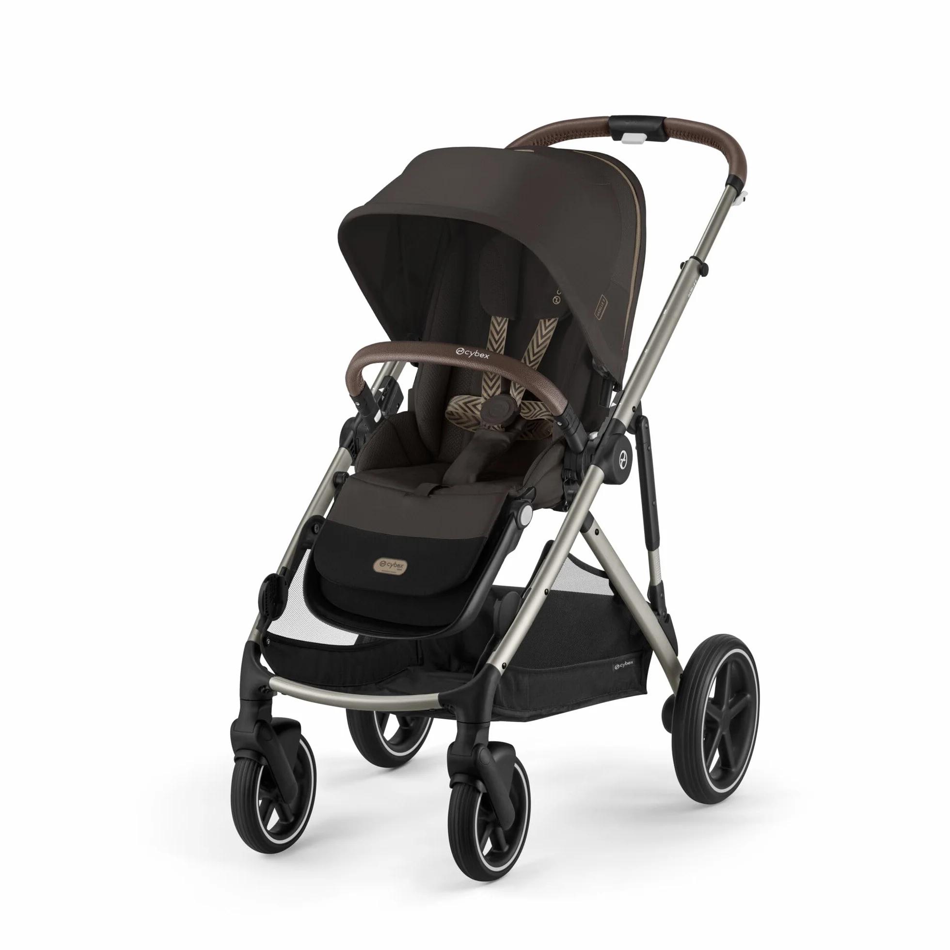 CYBEX Poussette Gold GAZELLE S, Système tout-en-1, 20+ configurations, Brun chocolat