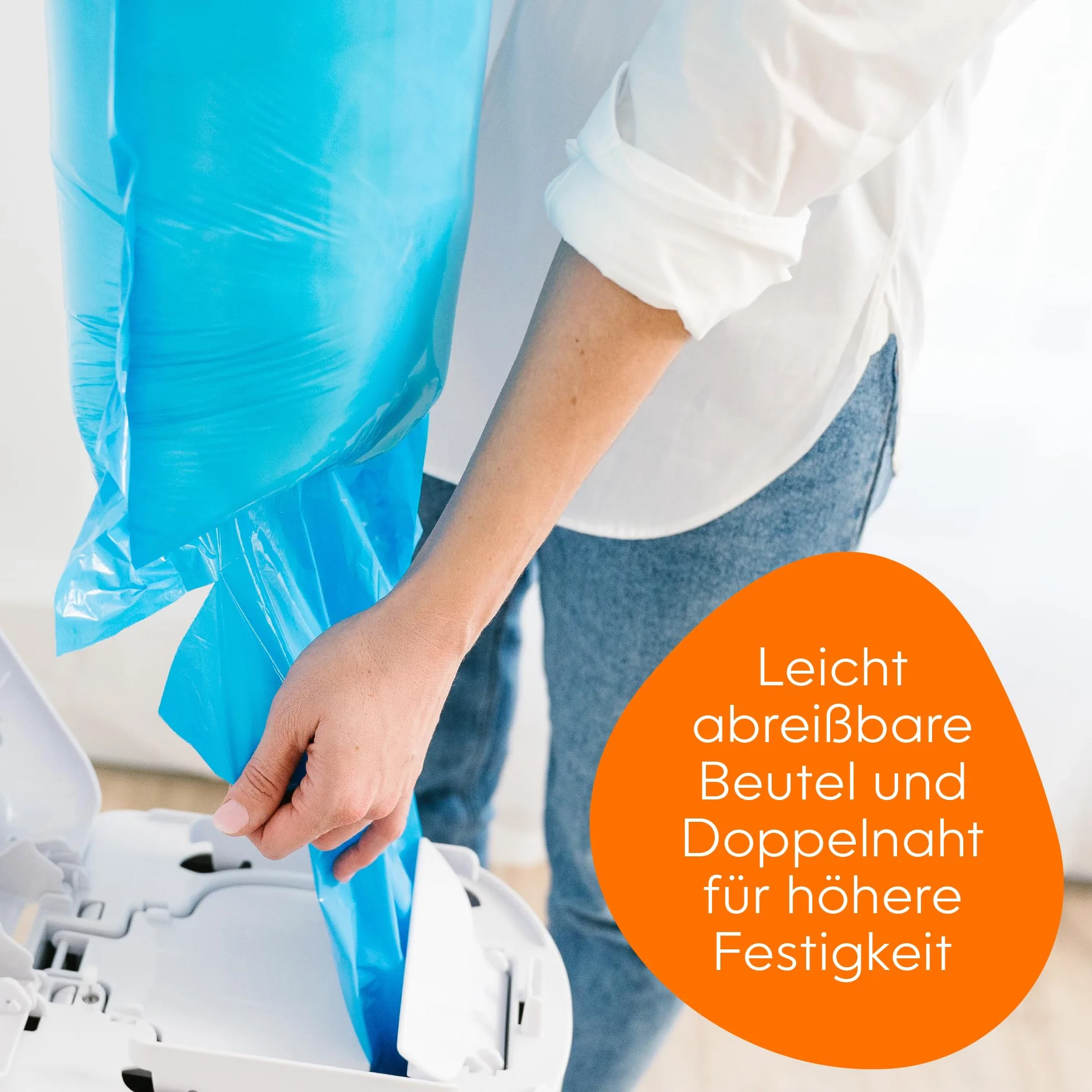 Diaper Genie Lot de 2 paquets de 18 sacs de recharge Easy Roll d'origine, compatibles poubelles à couches Platinum