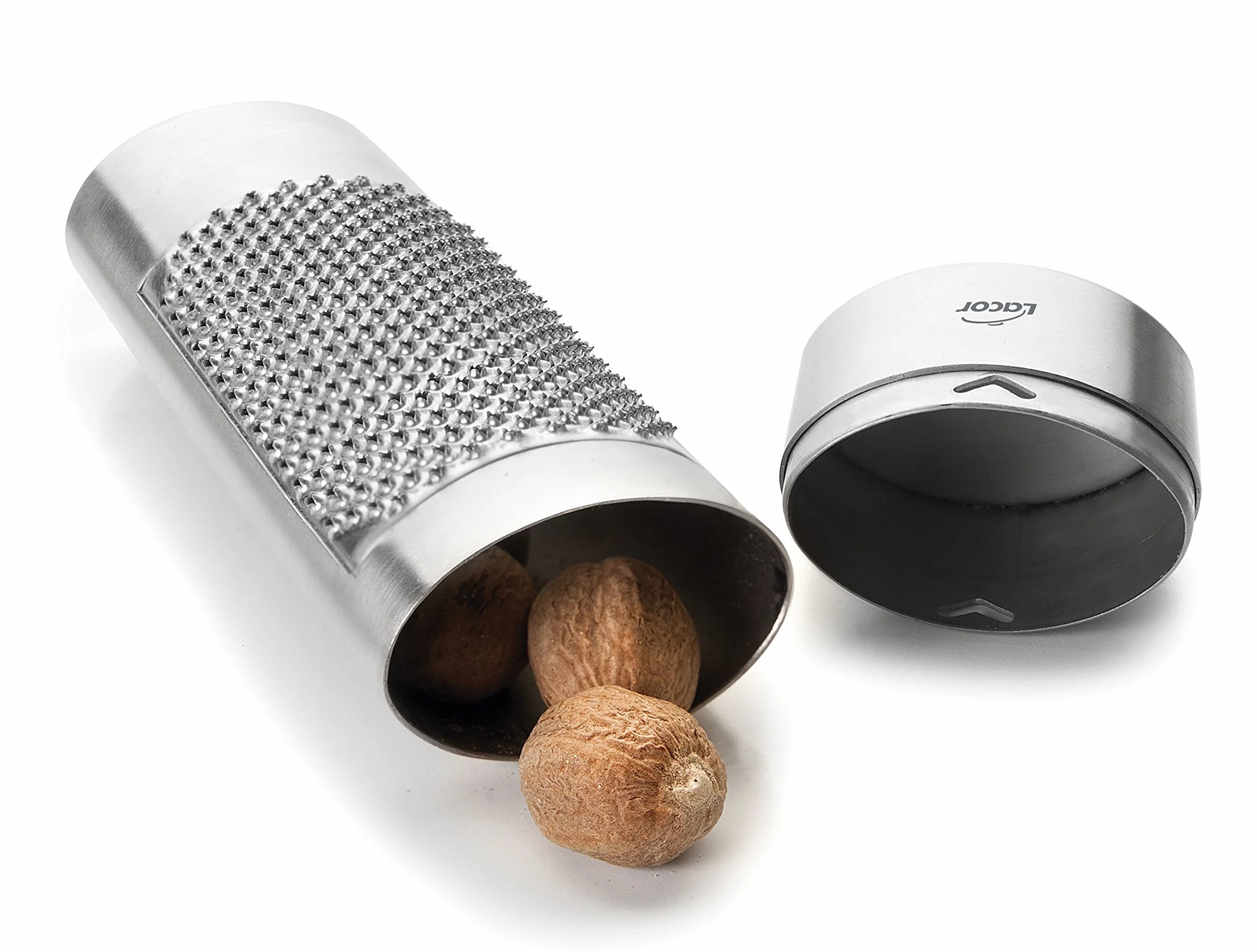 LACOR Râpe de Noix Muscade en Acier Inoxydable Gris