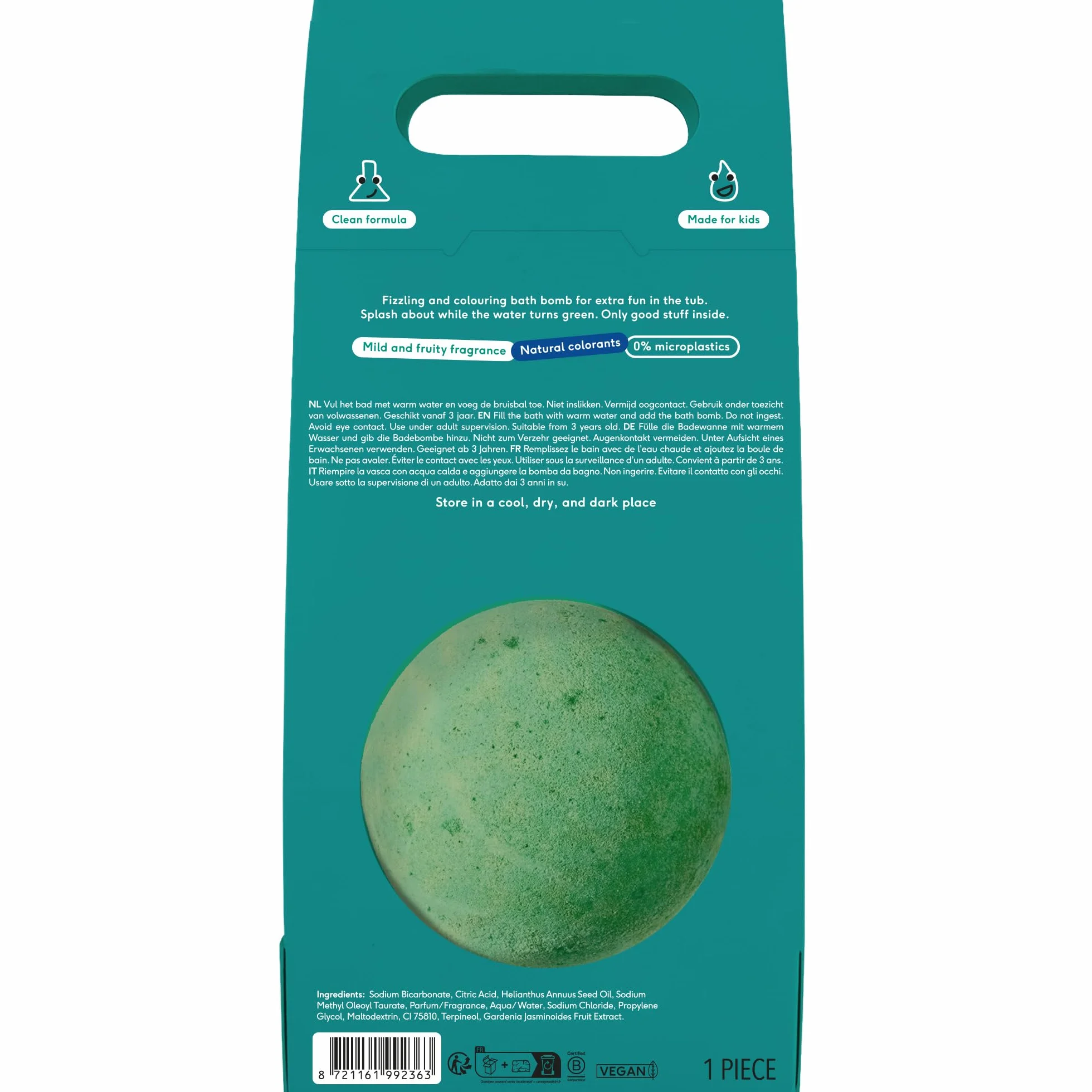 Naïf Sels de bain pour enfants 40 g Formule douce 0% SLES Testé dermatologiquement