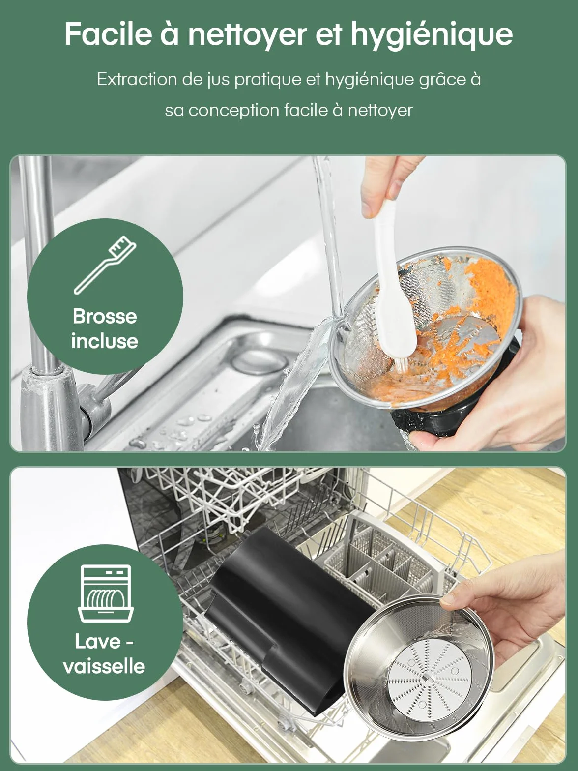 JUILIST Centrifugeuse Extracteur de Jus, Goulotte 65 mm, 3 Réglages, Sans BPA