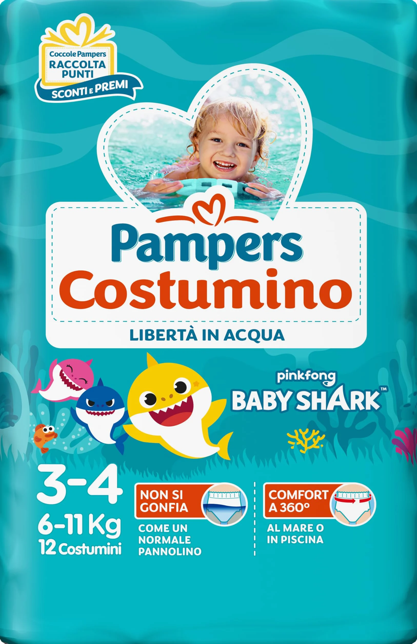 Pampers Le Costumino Taille 3 Couches 12 Pièces 6-11 kg