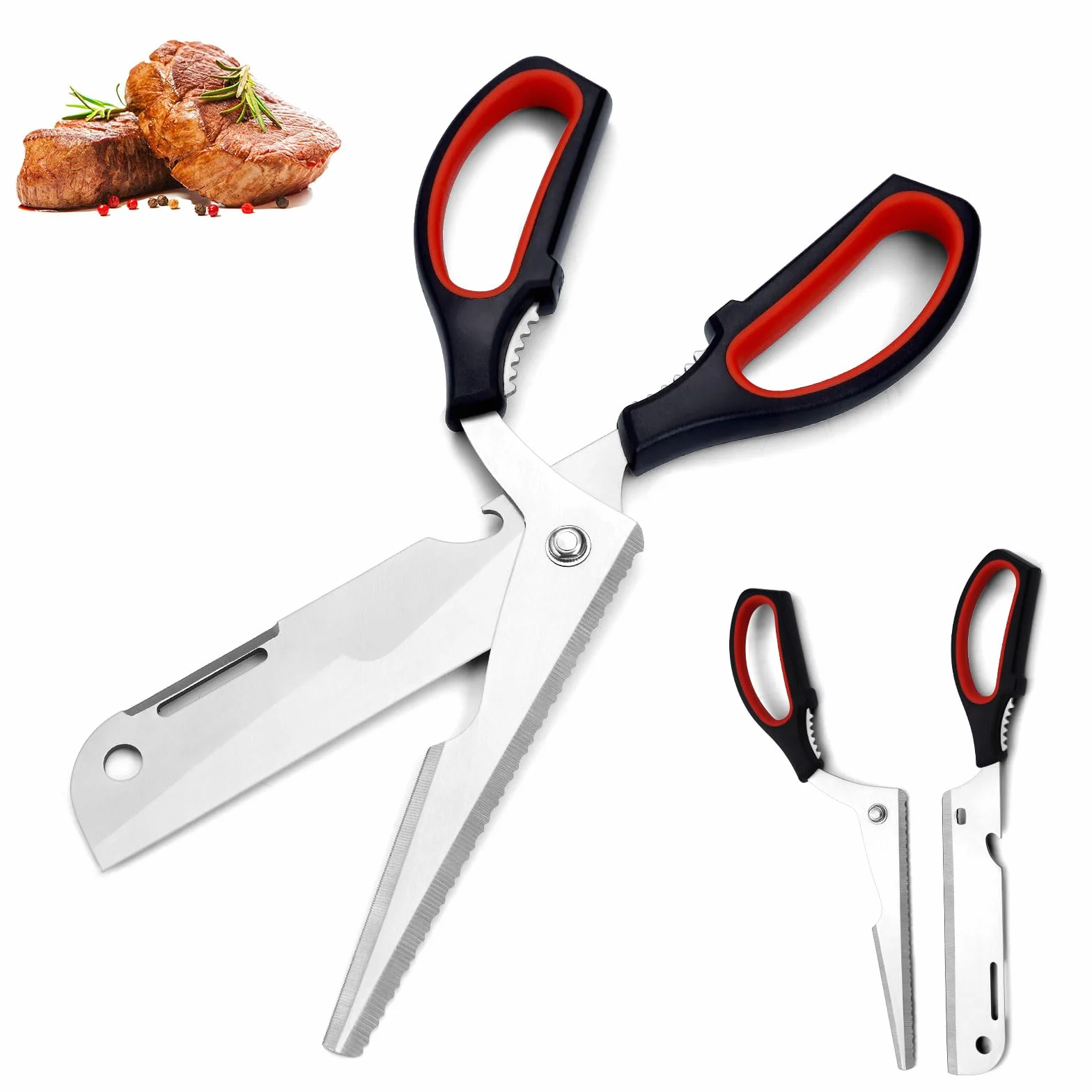 Ciseaux de Cuisine en Acier Inoxydable 30 cm pour Volailles et Légumes