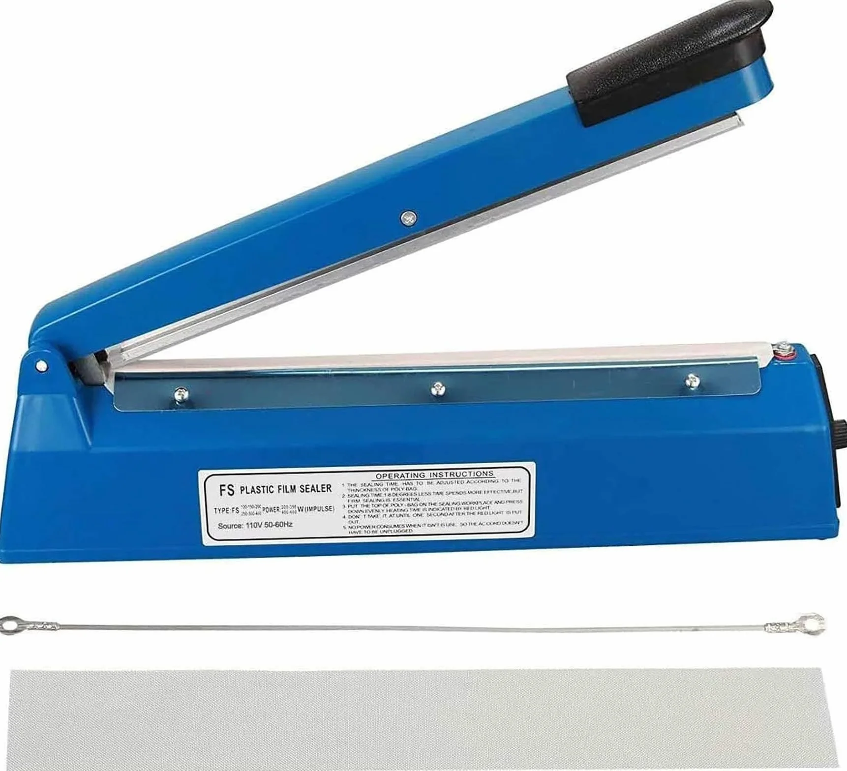 Apstour Scelleuse Thermique Soudeuse manuelle pour sachets plastique machine thermoscellage Impulse PE PP