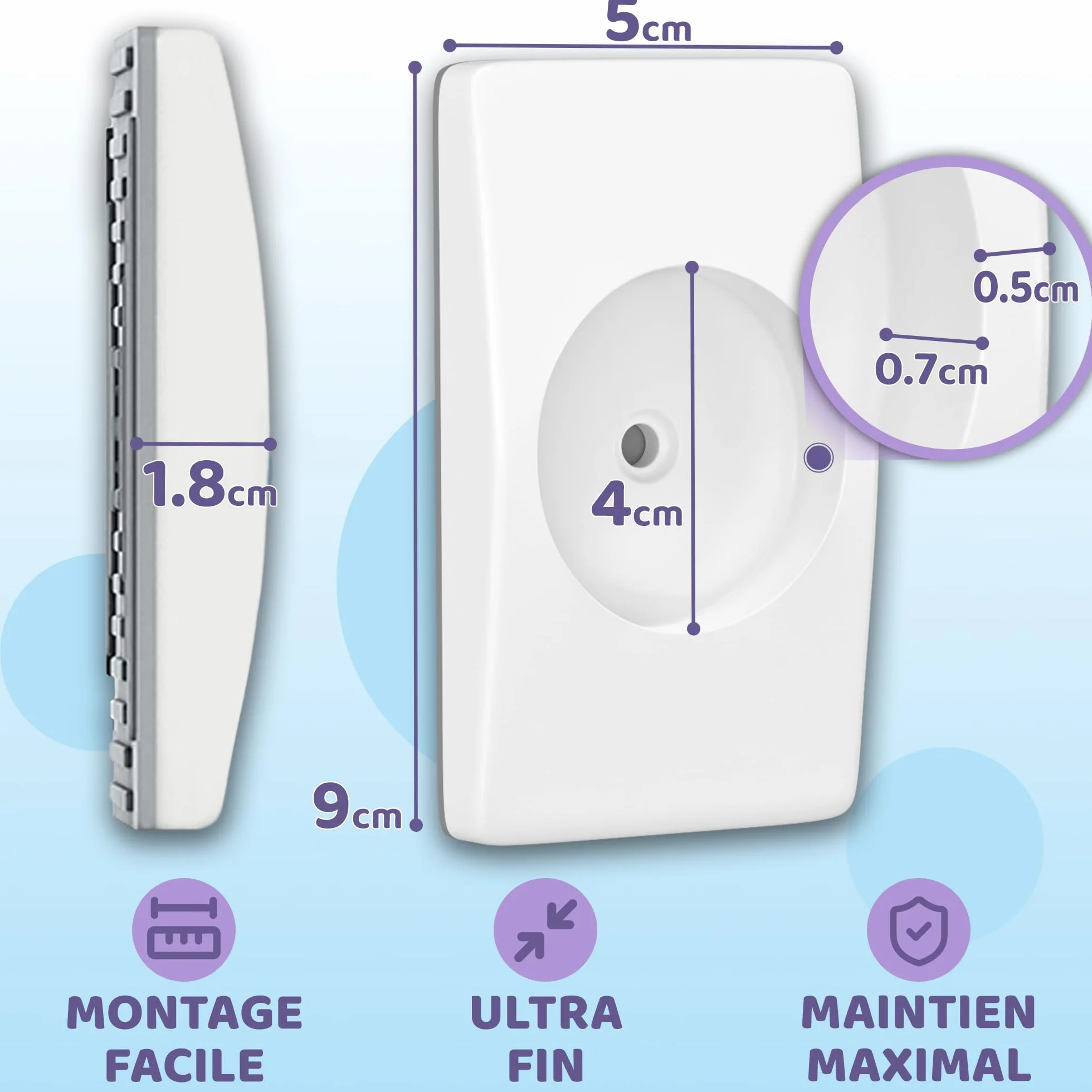 Patins de Protection Murale sans Perçage – Grille et Barrière de Sécurité pour Escalier & Porte – Fixation à Pression pour Bébé & Enfants