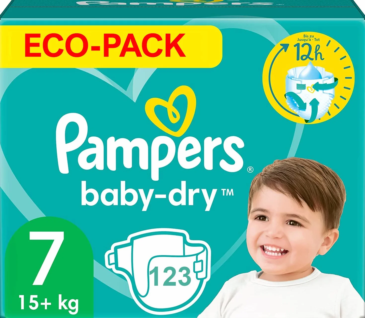 Pampers Baby-Dry Taille 7 123 Couches
