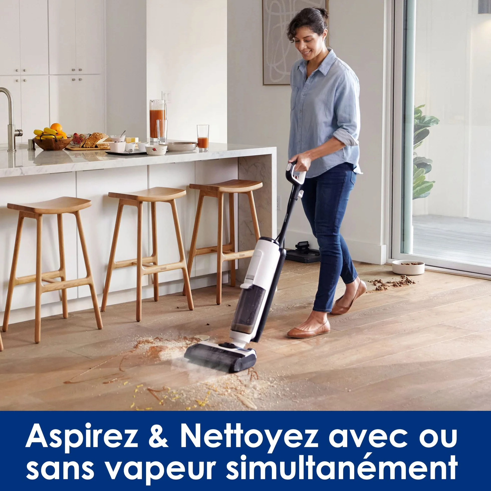 Tineco Floor One S5 Nettoyeur Vapeur Chaud pour Sols Durs avec Ecran Digital