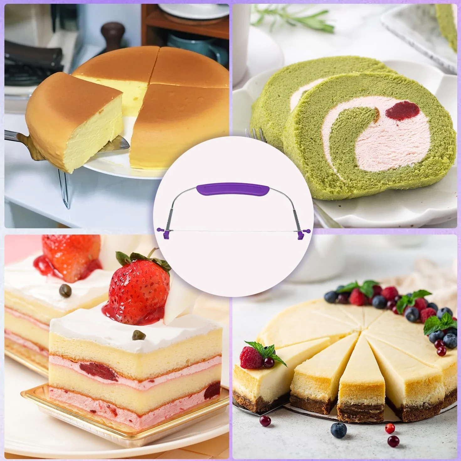 Coupe-Gâteau Réglable Dentelé pour Couches Uniformes