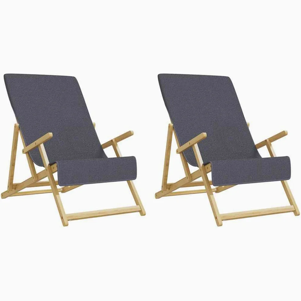 Serviettes de Plage 2 pièces Anthracite 60x135 cm Tissu 400 GSM pour Piscine, Plage, Vacances, Yoga, Camping, léger, Absorbant, sèche Rapidement, Doux Coton Microfibre