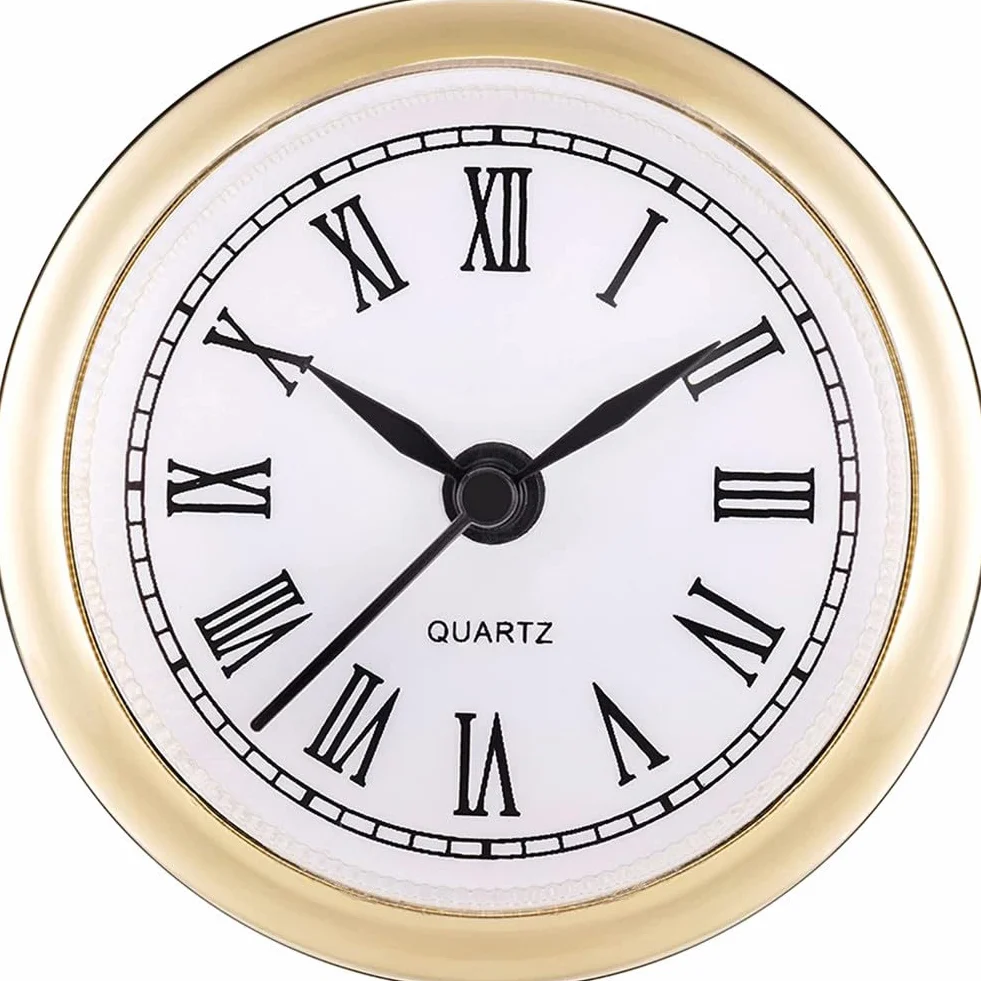 Mini horloge à quartz ronde 61 mm avec insert