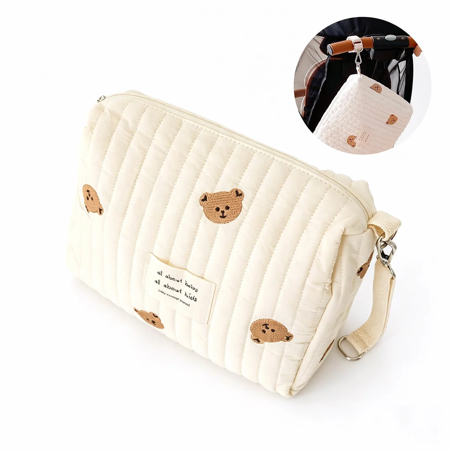 Sac à Langer Bébé Universel 25x17x10 cm Trousse de Toilette Bébé et Soin Portable Voyage