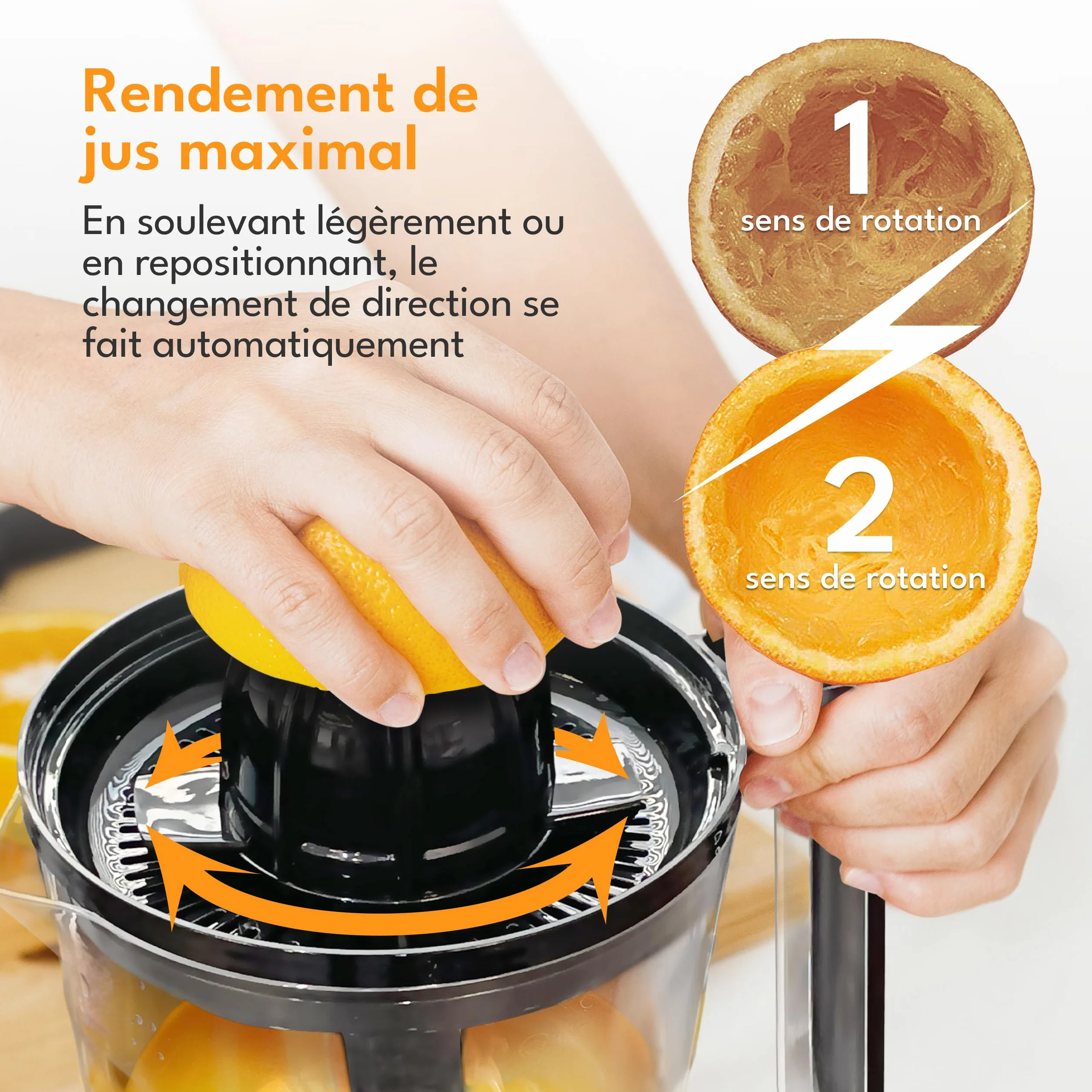 Presse agrume électrique LEBENLANG 2 cônes sans BPA 700ml presse agrumes électriques automatique
