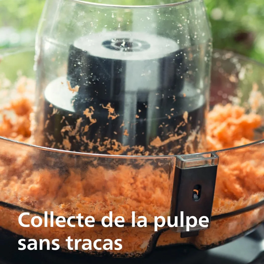 Philips Centrifugeuse Série 3000 Extracteur de Jus 800W 2L Cheminée 75mm QuickClean Noir