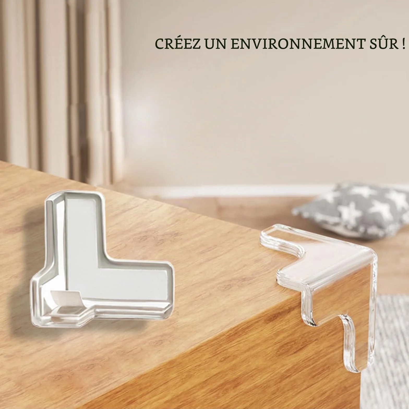 Meekye Lot de 20 protections d'angles pour bébé, souples autocollantes pour meubles