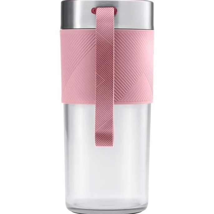 WMF Küchenminis Mix on the Go 300 ml, Mini Mixer to Go, USB Mixer Smoothie Maker, mixeur personnel rechargeable, mixeur portable pour smoothies, shakes, rose