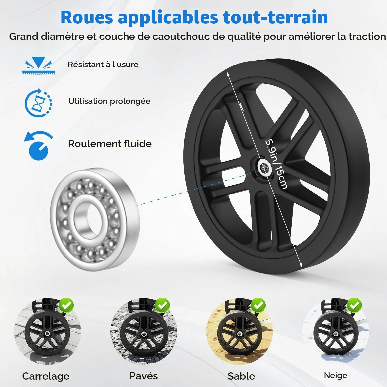 Housolution Chariot Caddie de Courses Pliable à roulettes | 46L/136KG Capacité, 2 en 1 Caddy Diable et Chariot pour Camping et Linge