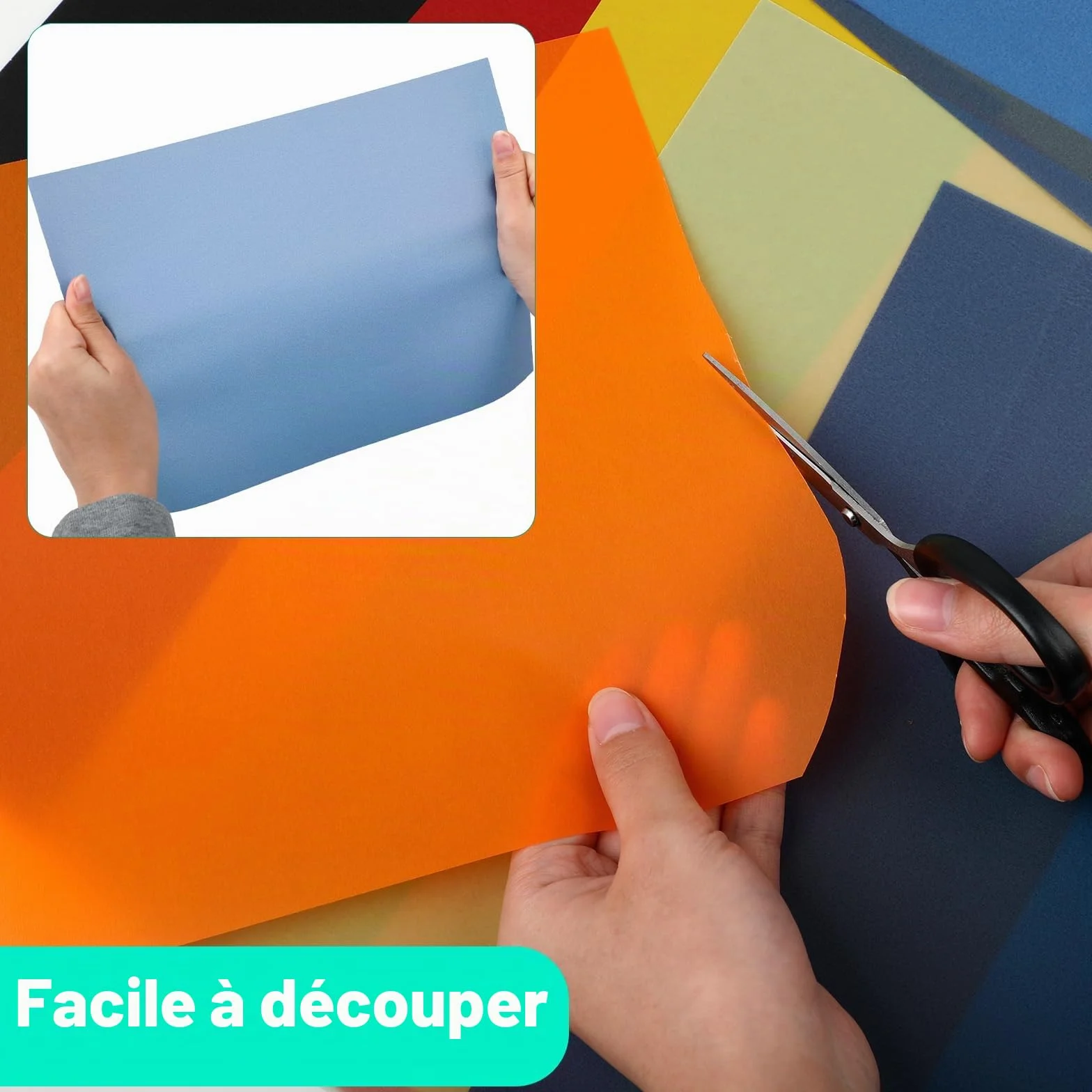 Papier calque coloré A4 24 feuilles – papier vitrail pour travaux manuels, lanternes, impression, dessins, scrapbooking et projets créatifs