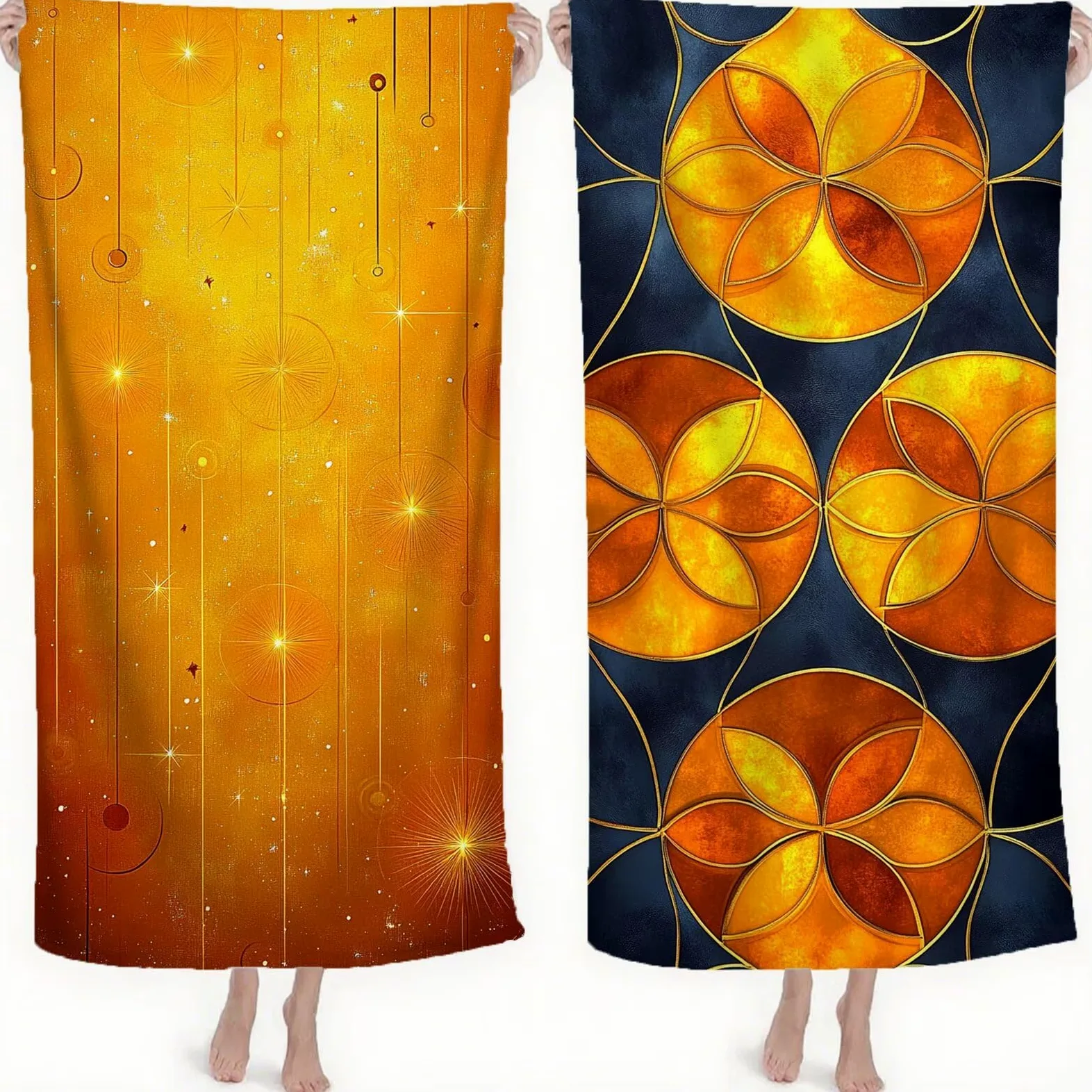 Serviette de Plage XXL 220x100 cm Anti Sable et Séchage Rapide Microfibre Drap de Plage Serviette de Bain Grande Taille Drap de Bain pour Homme Femme Voyages Natation Camping Pique Nique Orange S-613