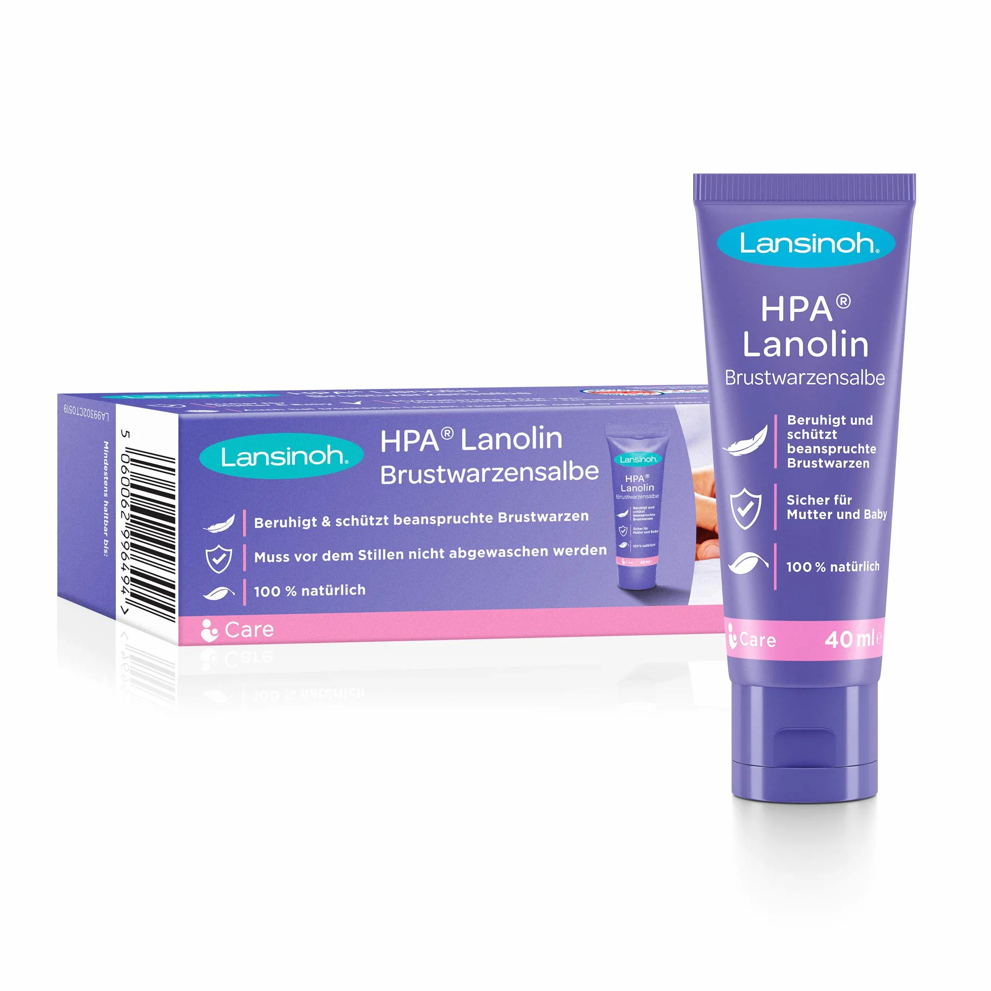 LANSINOH HPA Lanolin Brustwarzensalbe, 40 ml Onguent